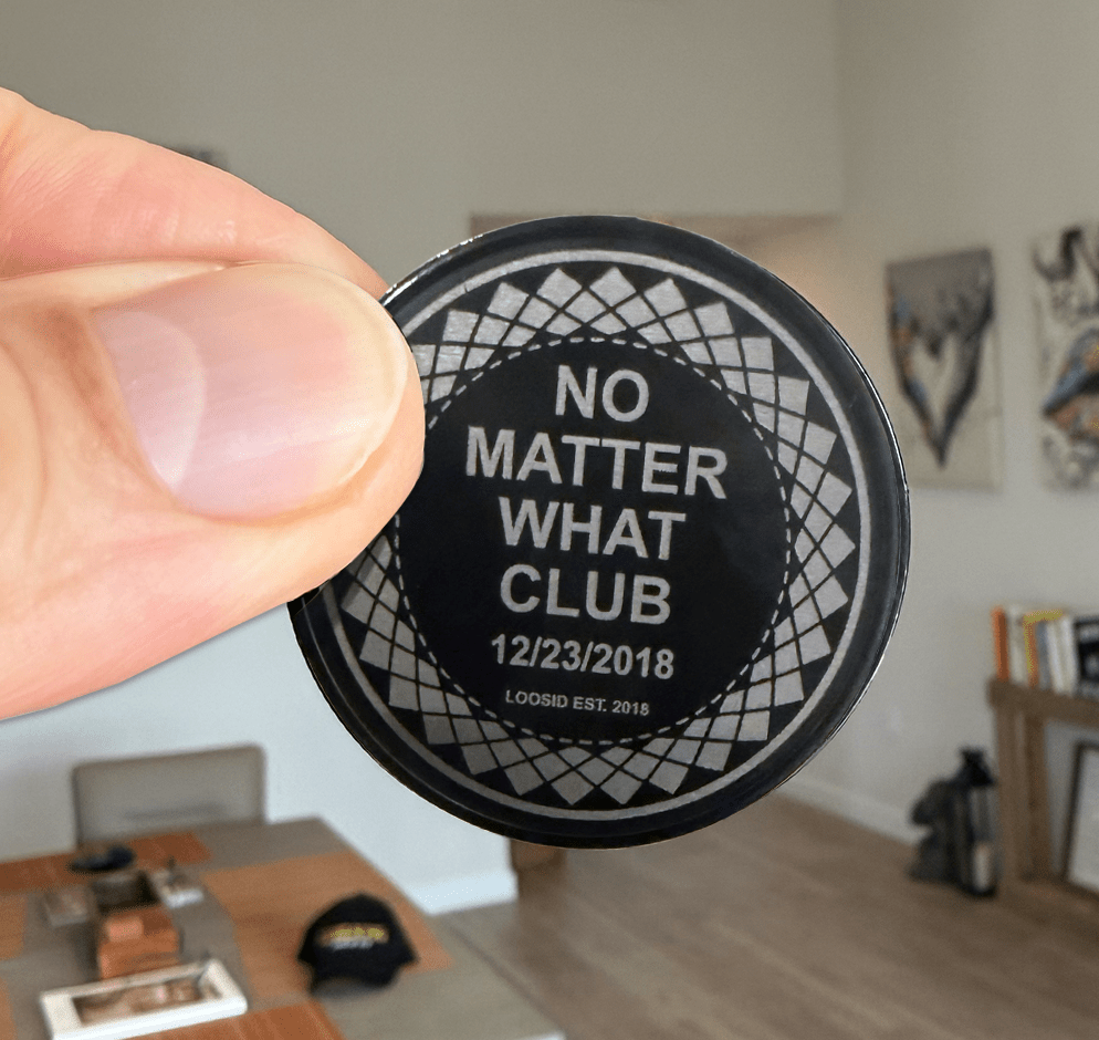 Custom No Matter What Club Clean or Sober Year Black Coin | Sobriety Coin