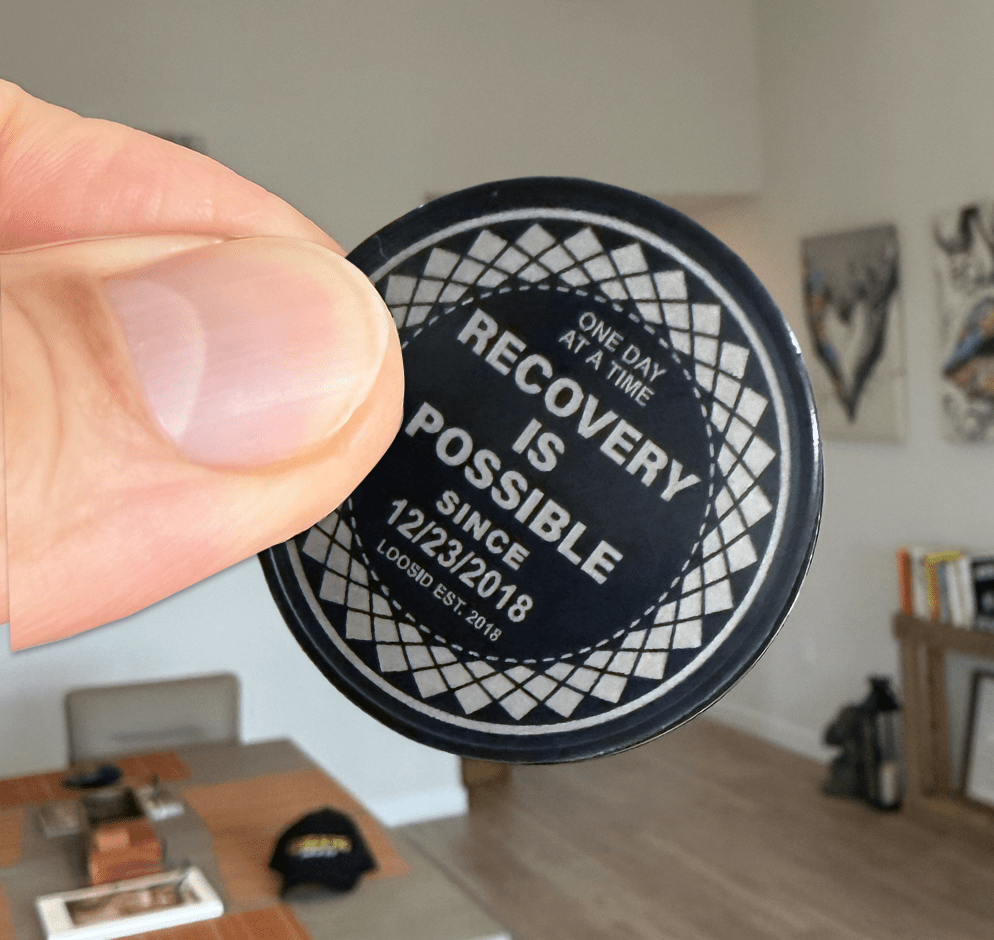 Recovery Is Possible Clean or Sober Year Black Coin | Sobriety Coin