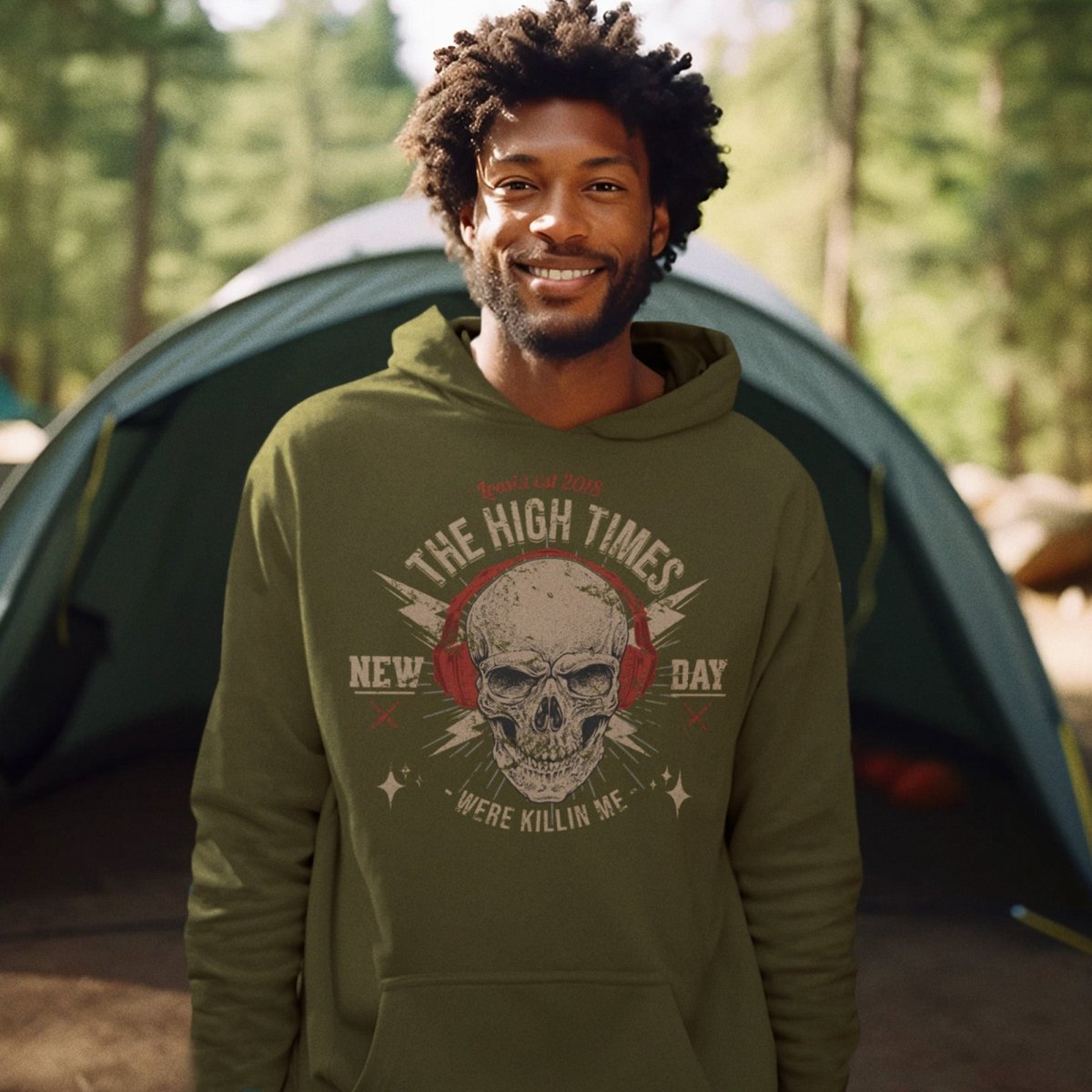 High Times Recovery Hoodie flat lay styled image (view 13)