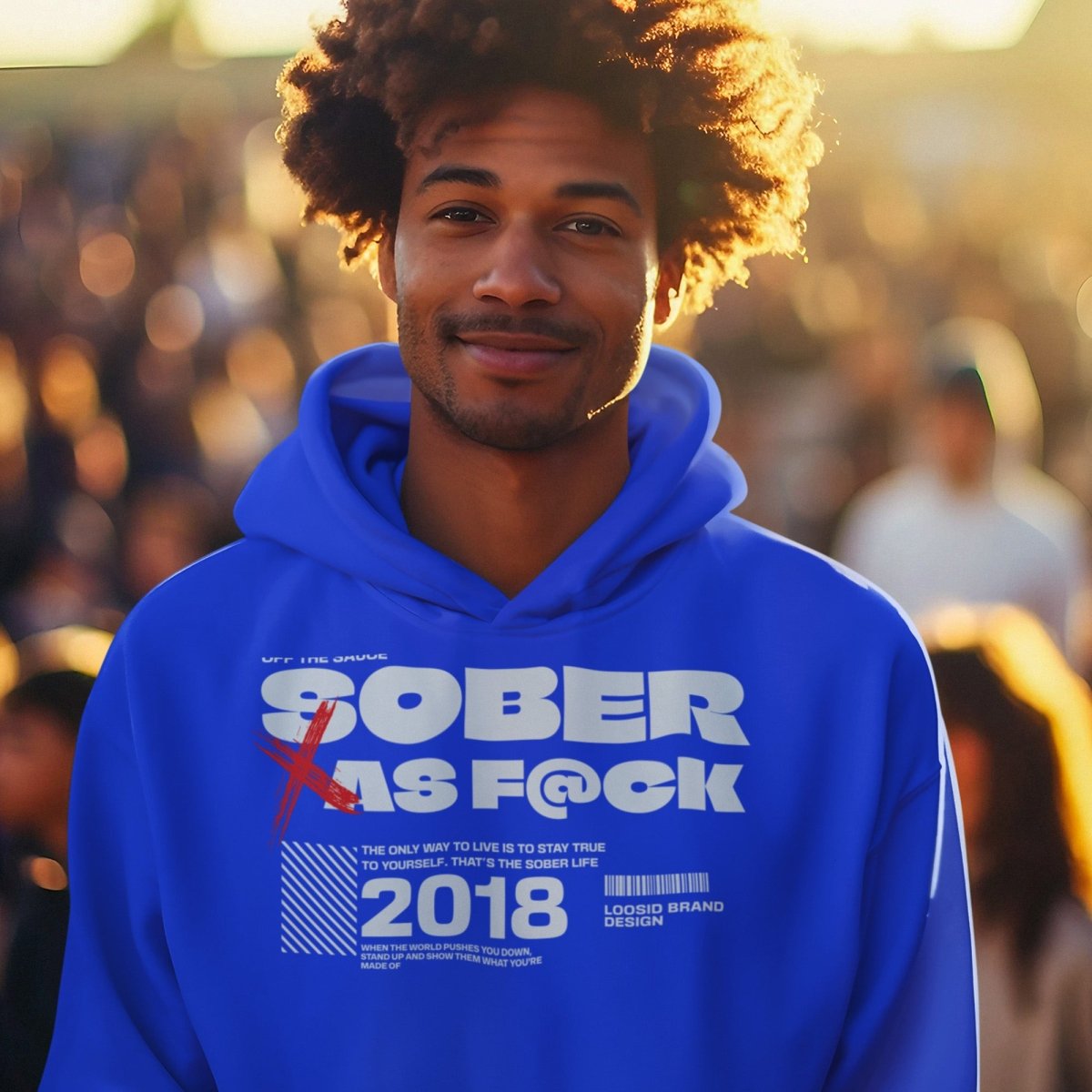 Sober As F*ck Recovery Hoodie featuring the design (view 11)