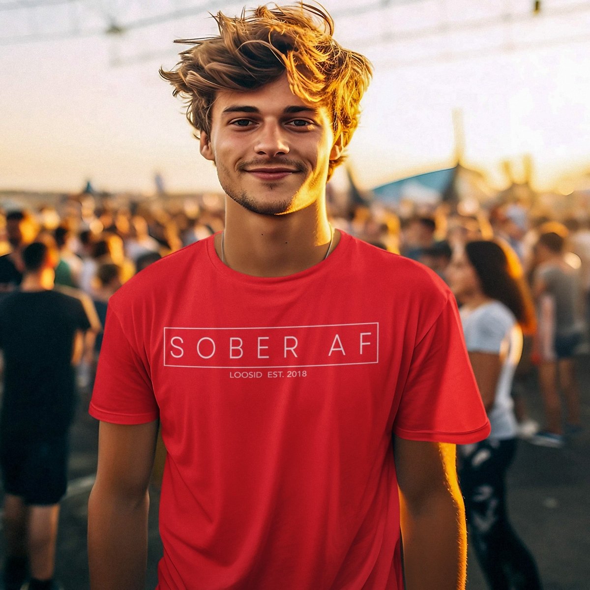 Sober T Shirt | Sober AF Men’s Tee for Strength and Recovery