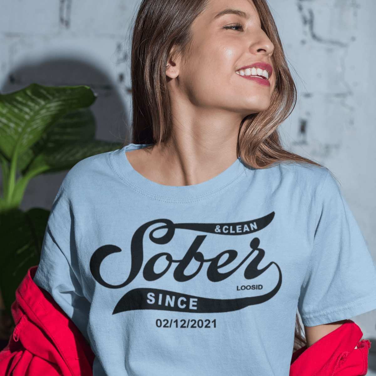 Sober T Shirt | Women’s Sober Since Top with Personalized Date