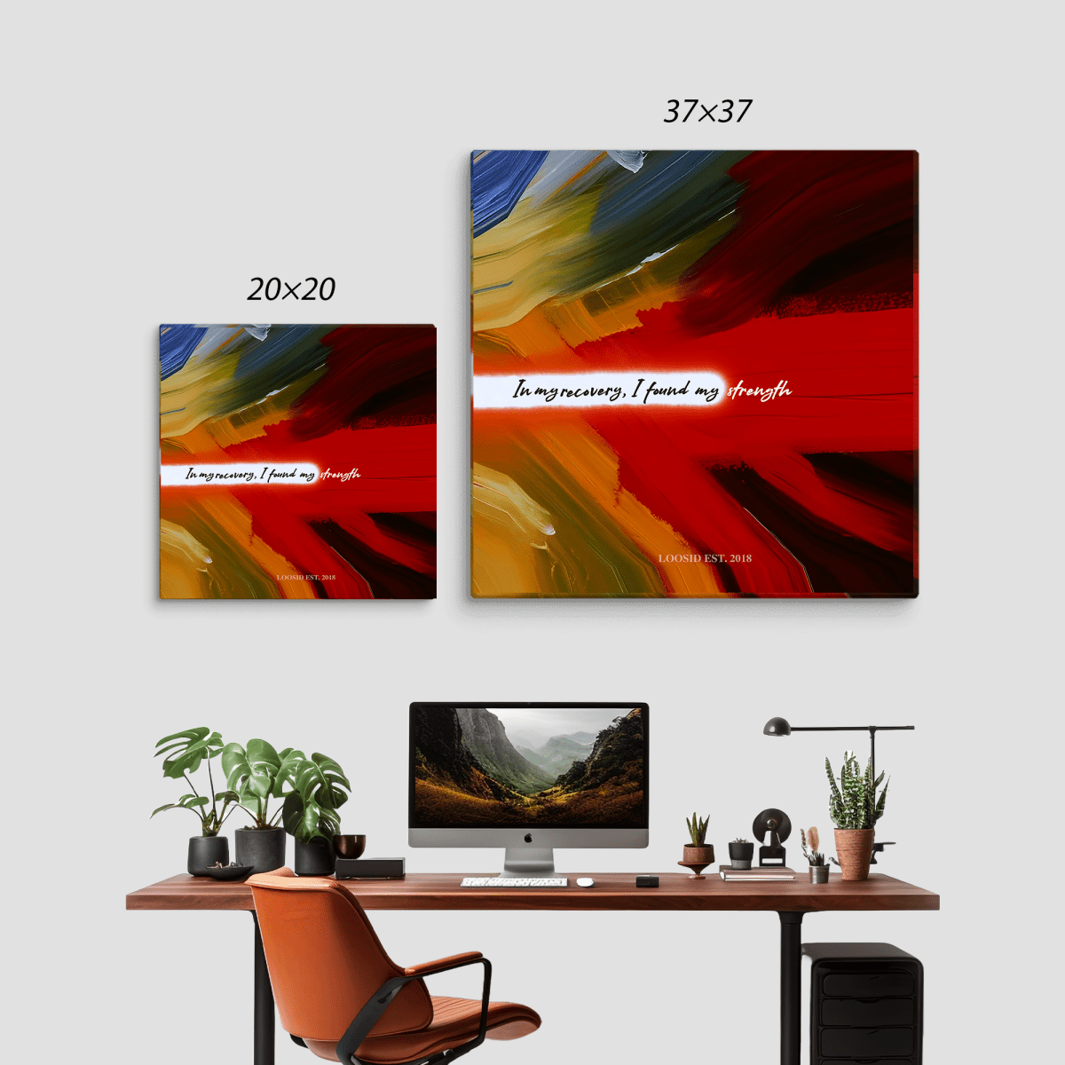 Recovery Art | In My Recovery I Found My Strength Canvas Wall Decor