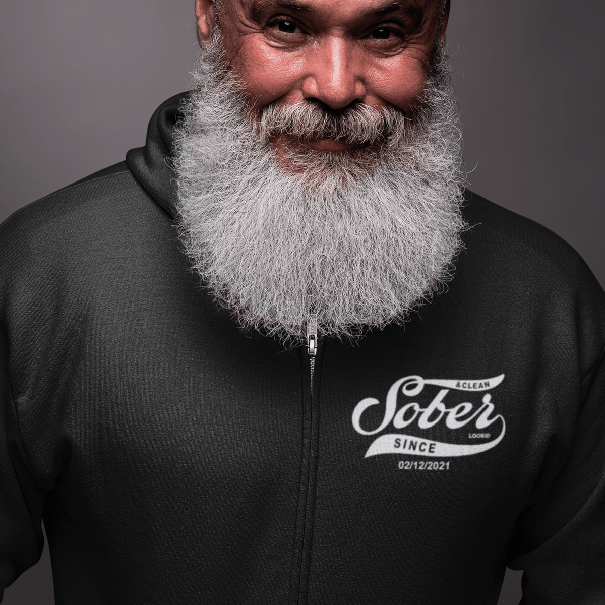 Recovery Zip Hoodie | Sober Since Unisex Hoodie with Custom Sobriety Date
