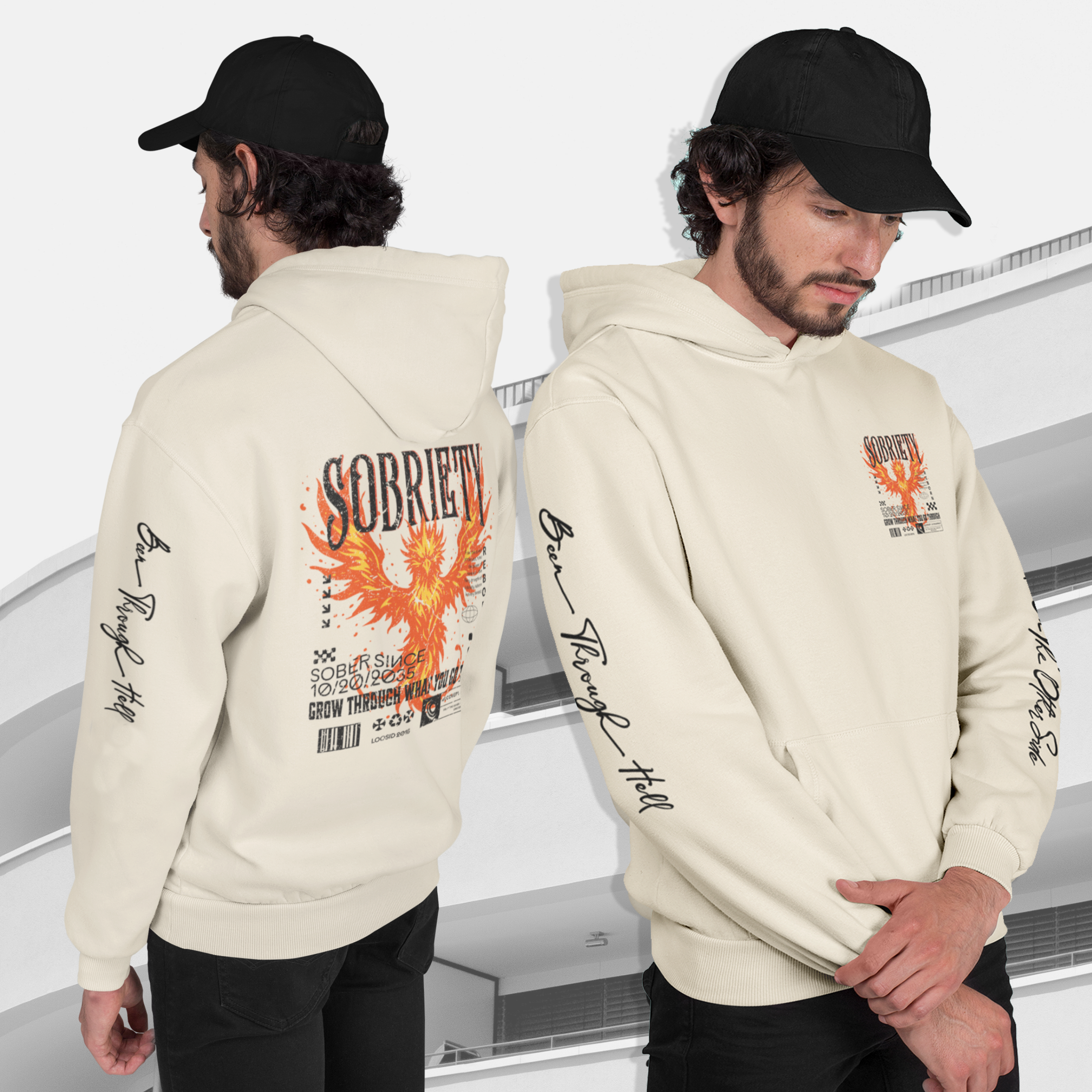 Loosid ULTRA Premium Collection- Phoenix Reborn Garment Dyed Hoodie {Limited Edition}