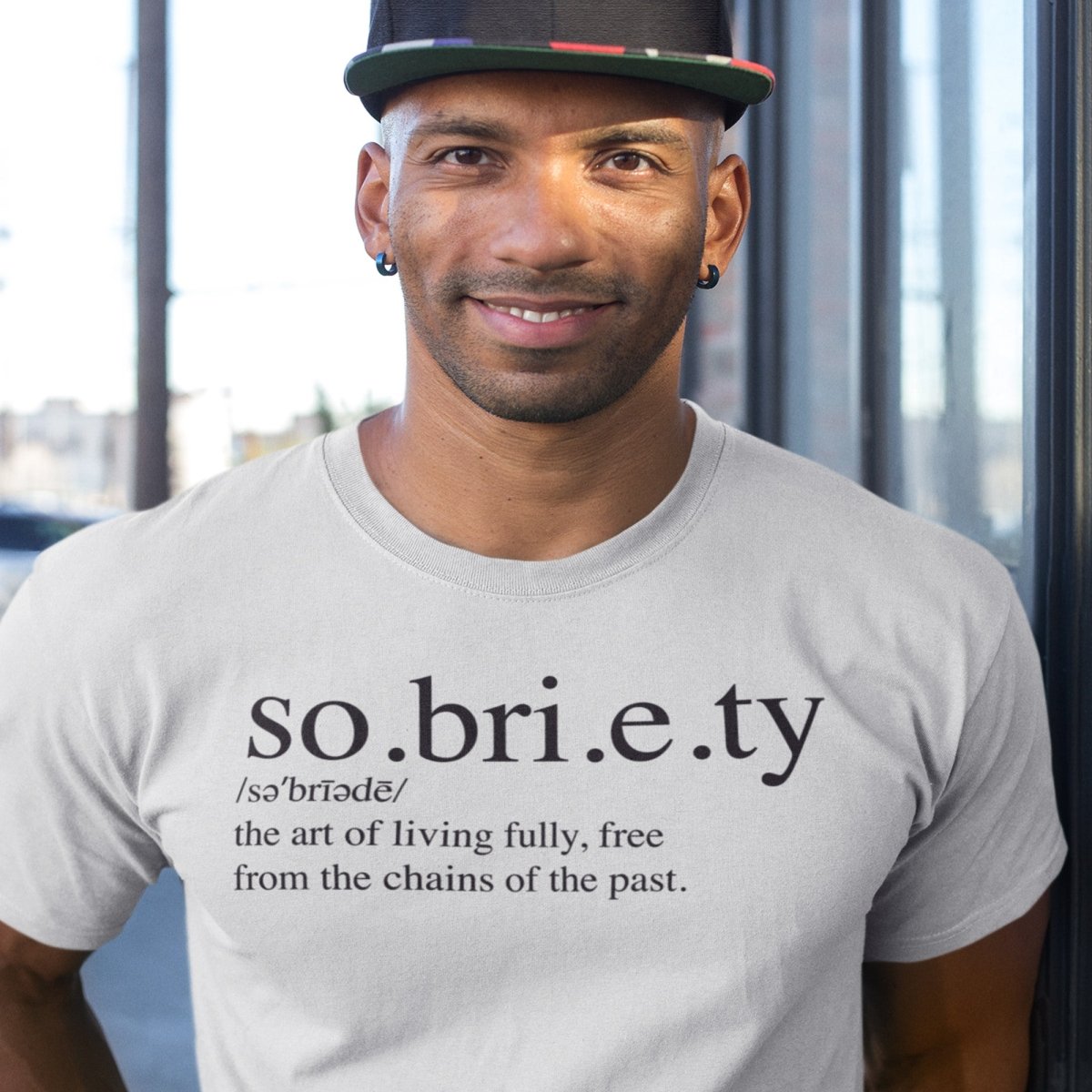 Minimalist Sober T Shirt for men in recovery
