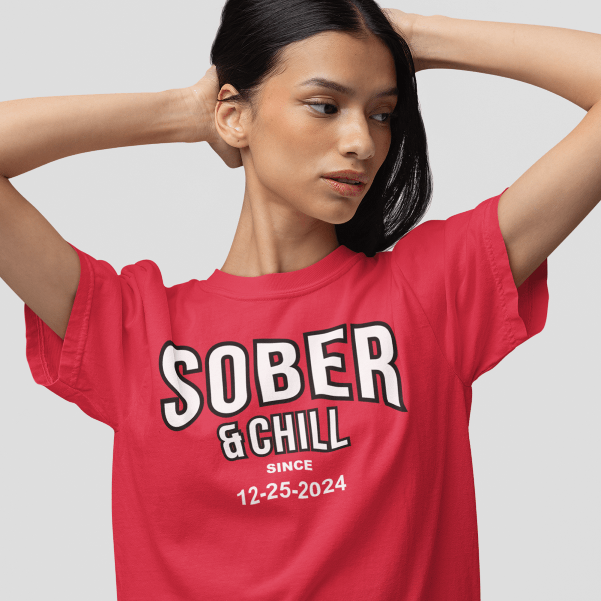 Sober and Chill Unisex T-Shirt w/ Personalized Sober Date