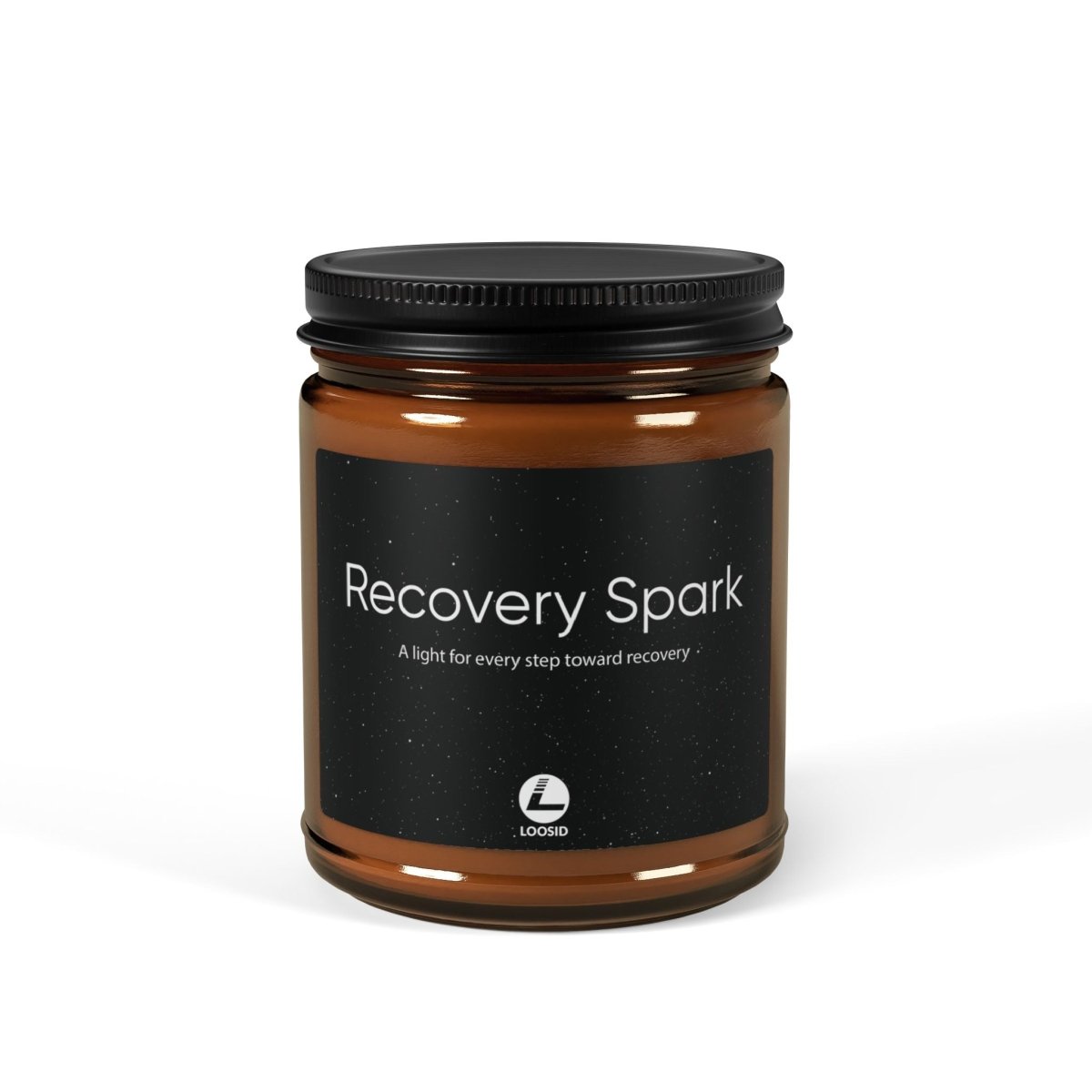 Recovery Spark Scented Soy Candle (Amber Jar)