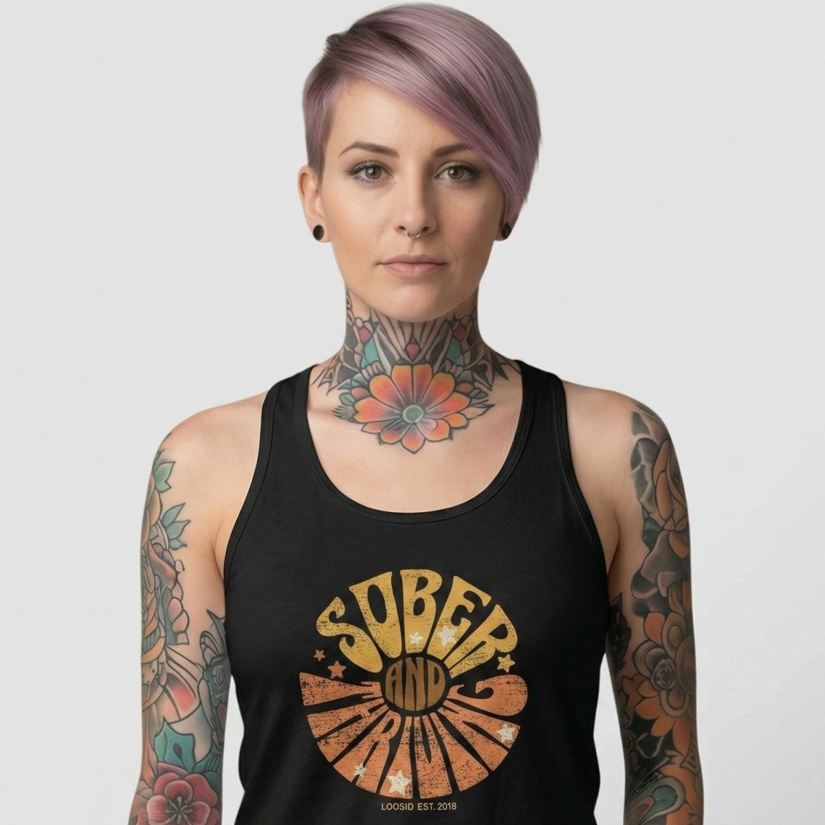 Sober and Thriving Women's Racerback Tank