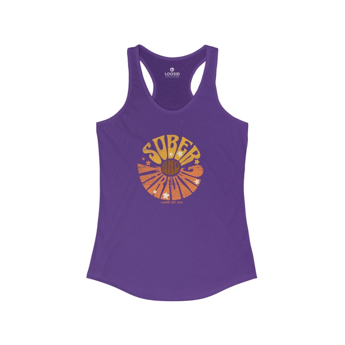 Sober and Thriving Sober Tank Top featuring the design (view 11)
