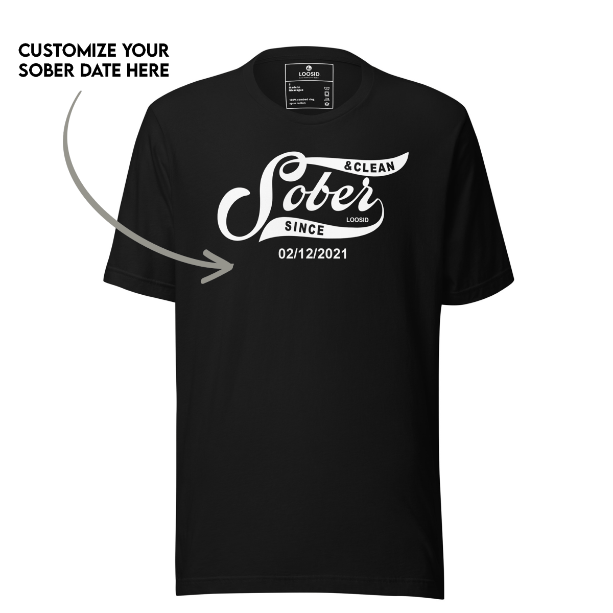 Custom sobriety t shirt designed as a thoughtful recovery gift