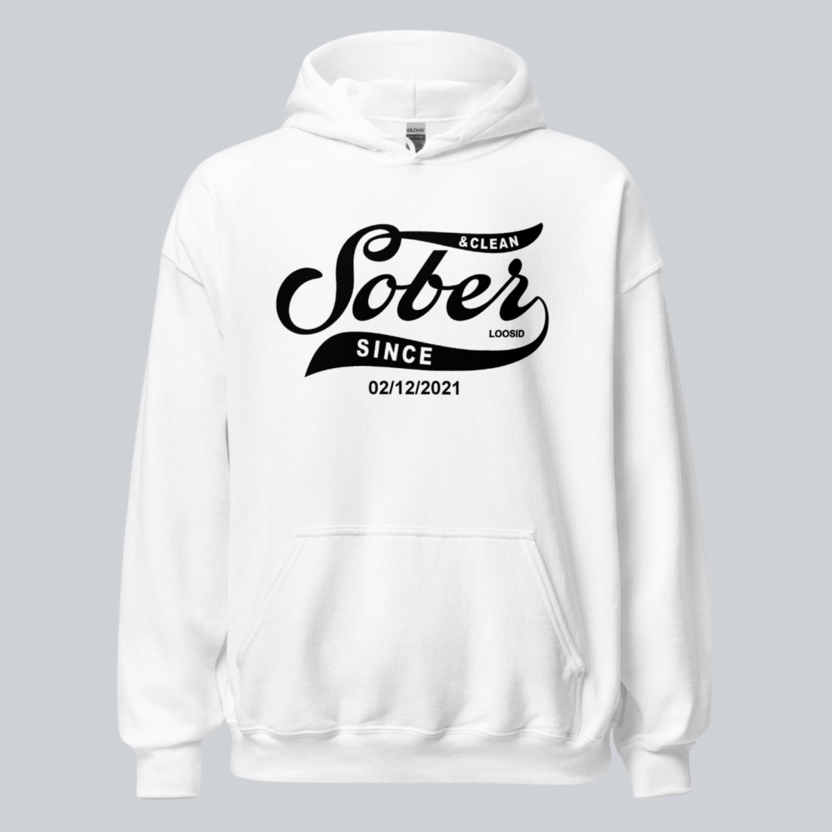 Recovery Hoodie | Women's Sober Since Hoodie with Custom Sober Date