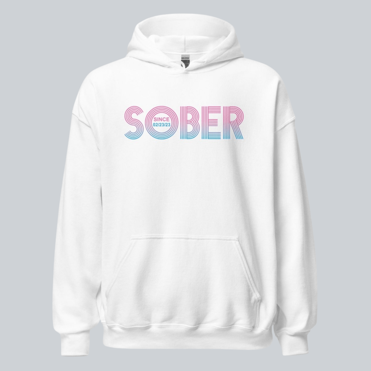 Recovery Hoodie | Retro Sobriety Date Hoodie with Personalized Date