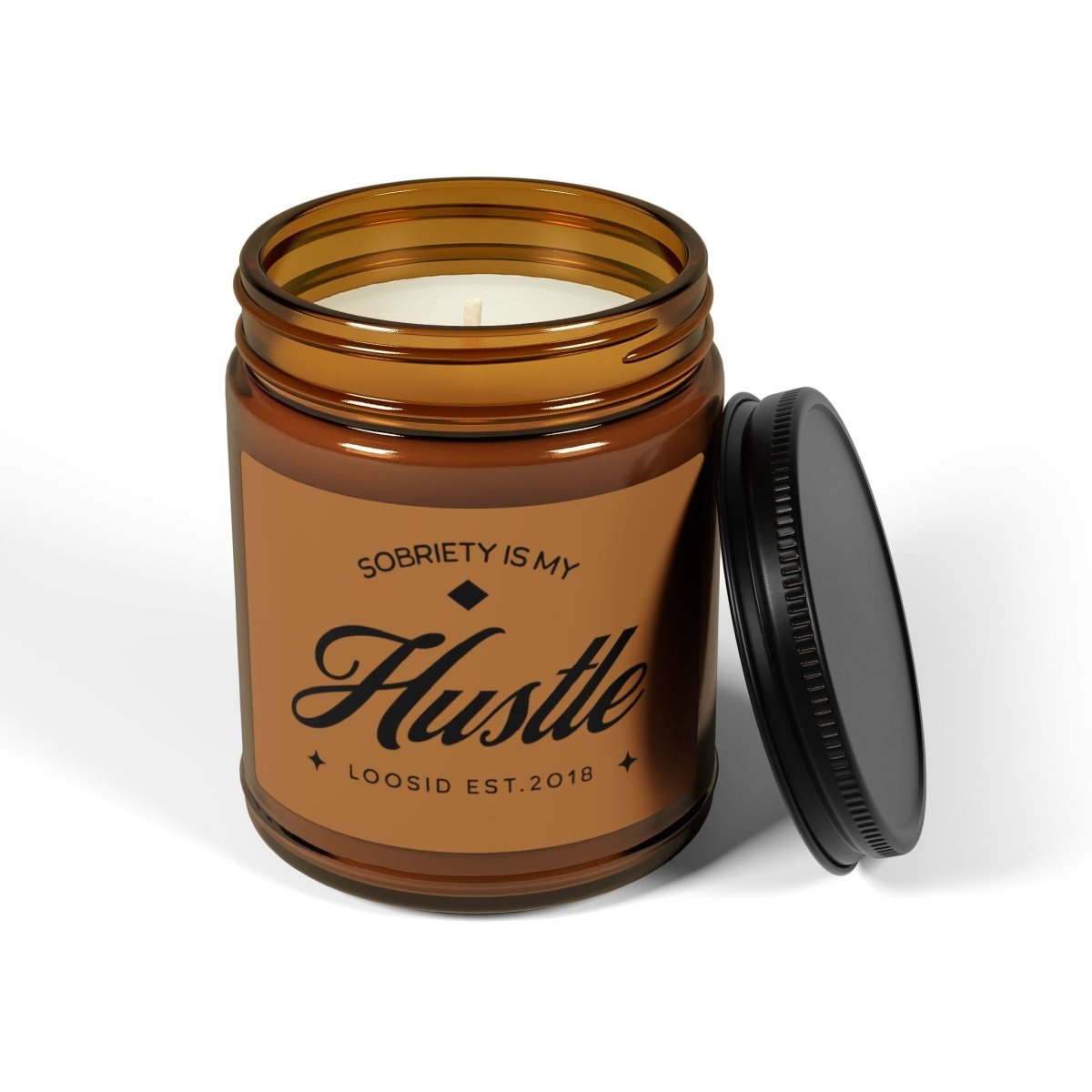 Close-up of the Sobriety is My Hustle graphic printed on a Sobriety Gift