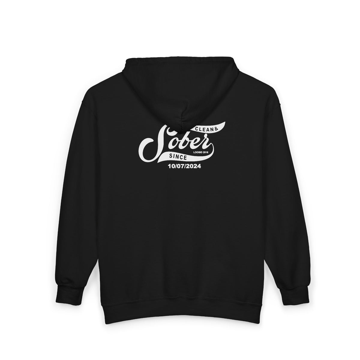 Recovery Zip Hoodie | Men's Sober Since Front & Back Print