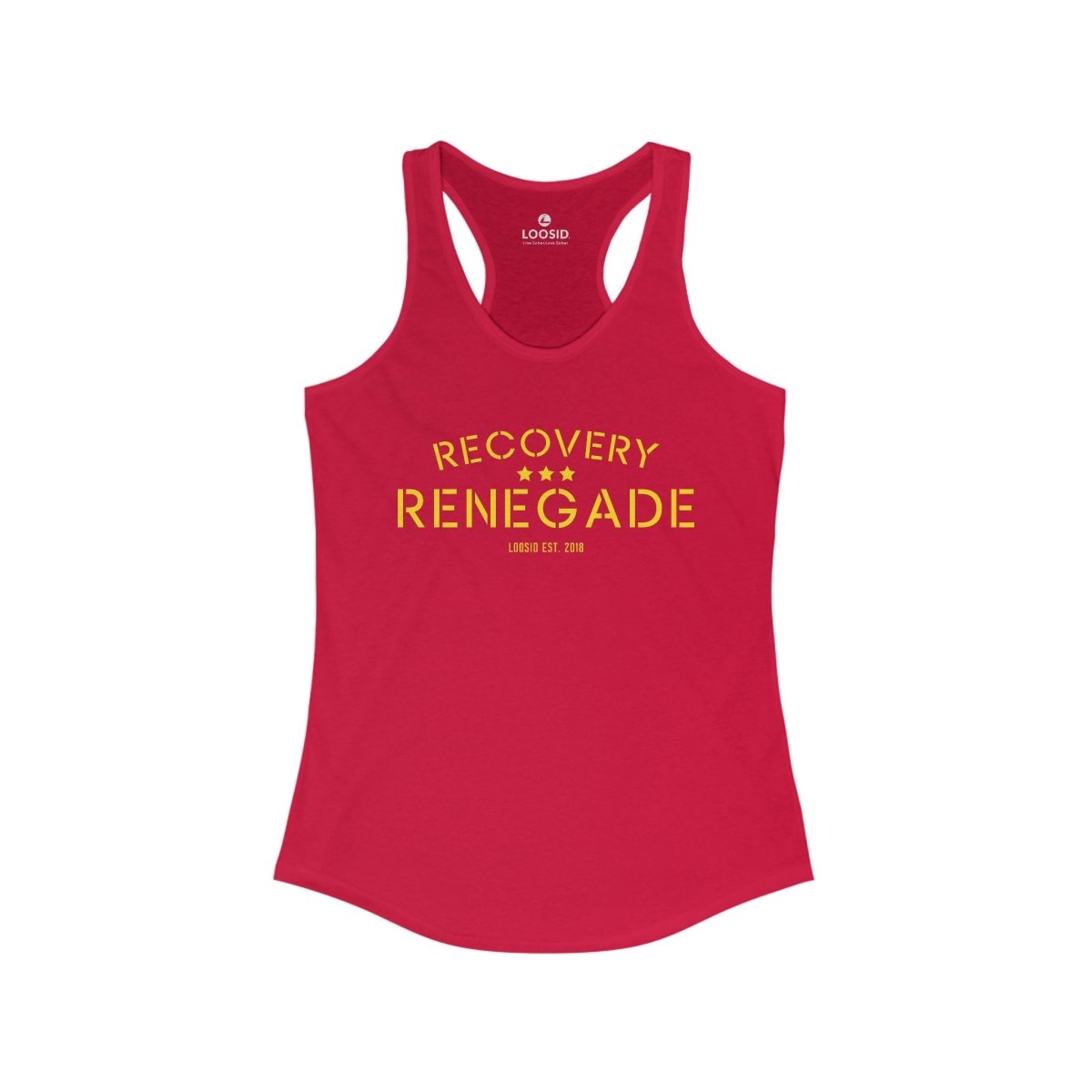 Recovery Renegade Sober Tank Top featuring the design (view 11)
