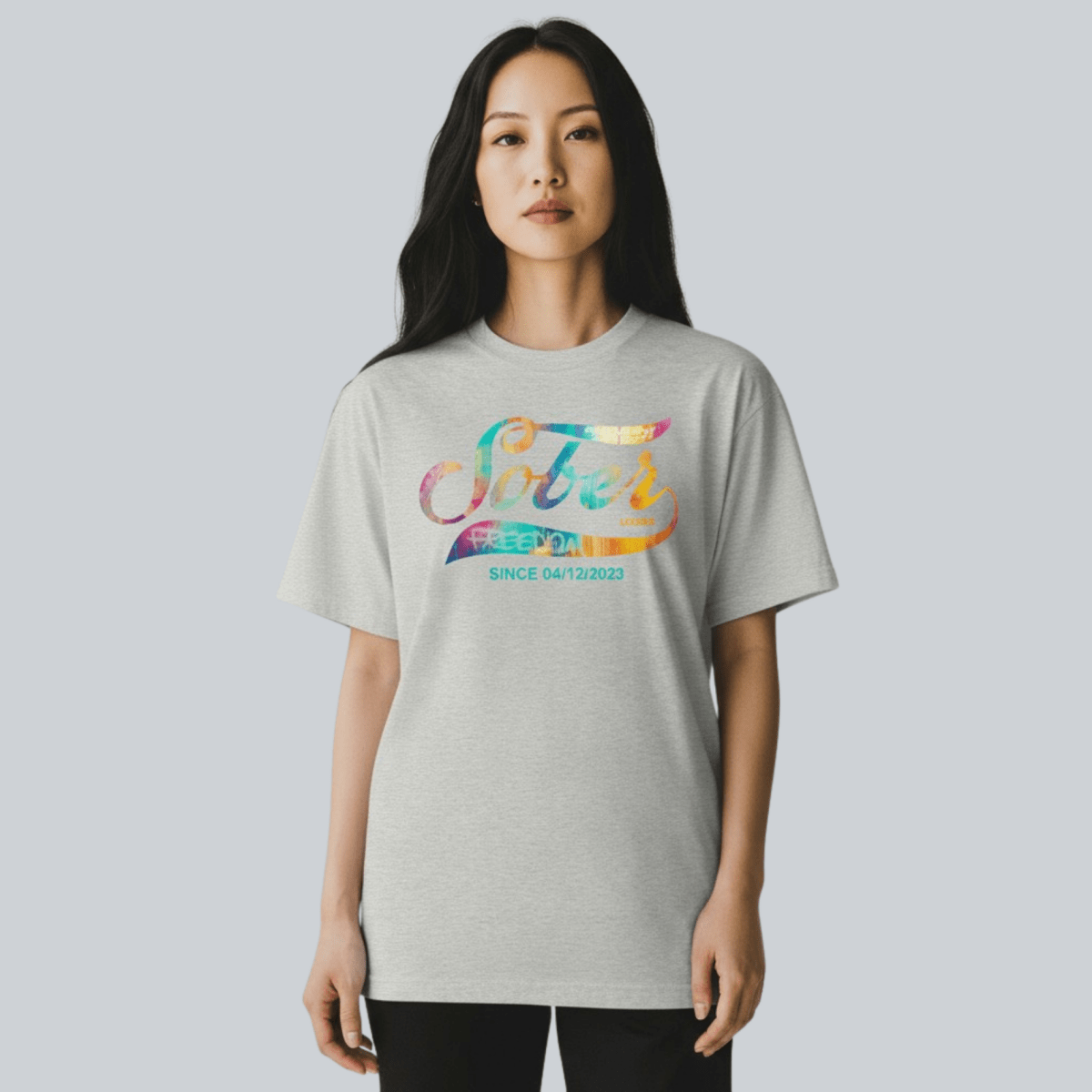 modern recovery sober t shirt image