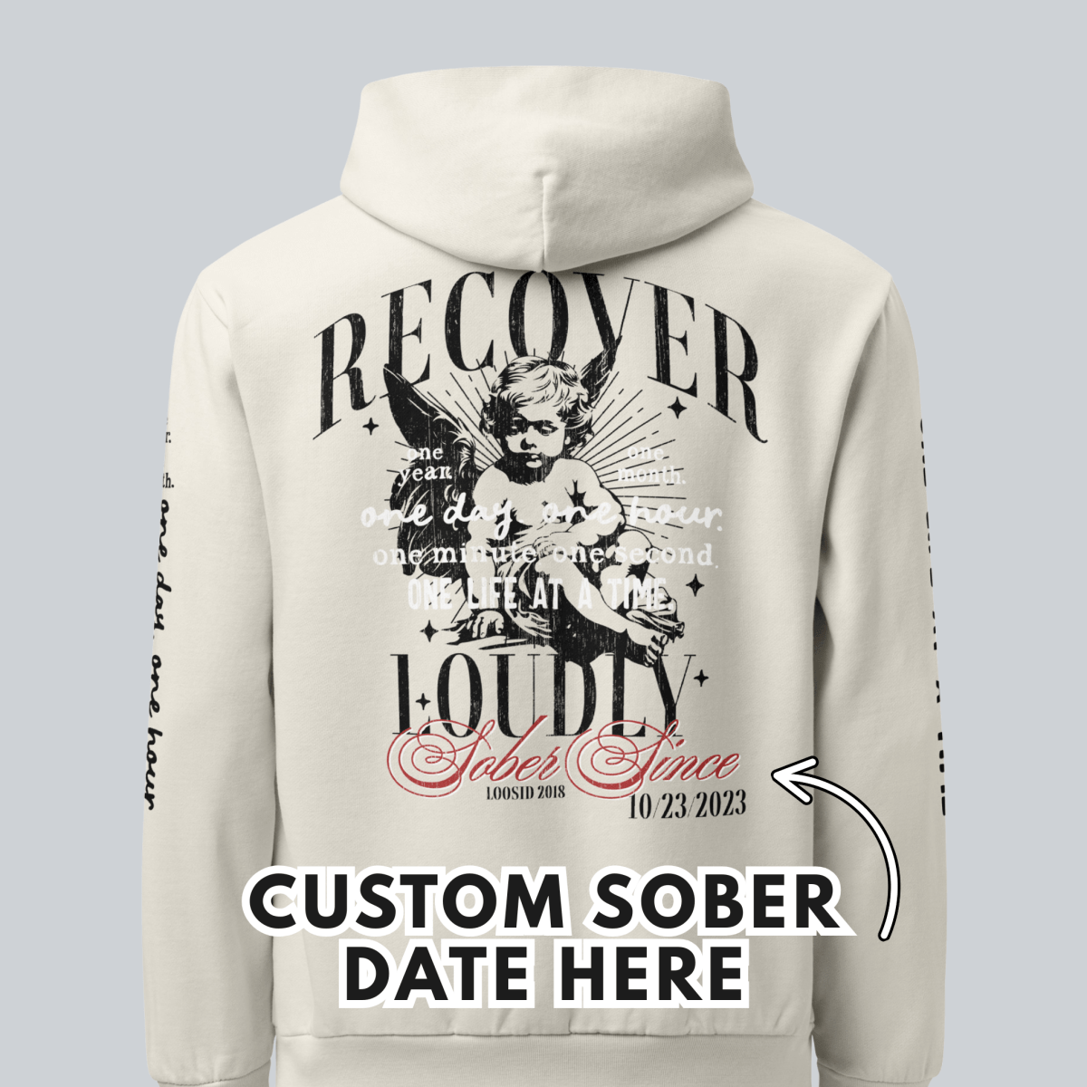 premium sober hoodie fleece style