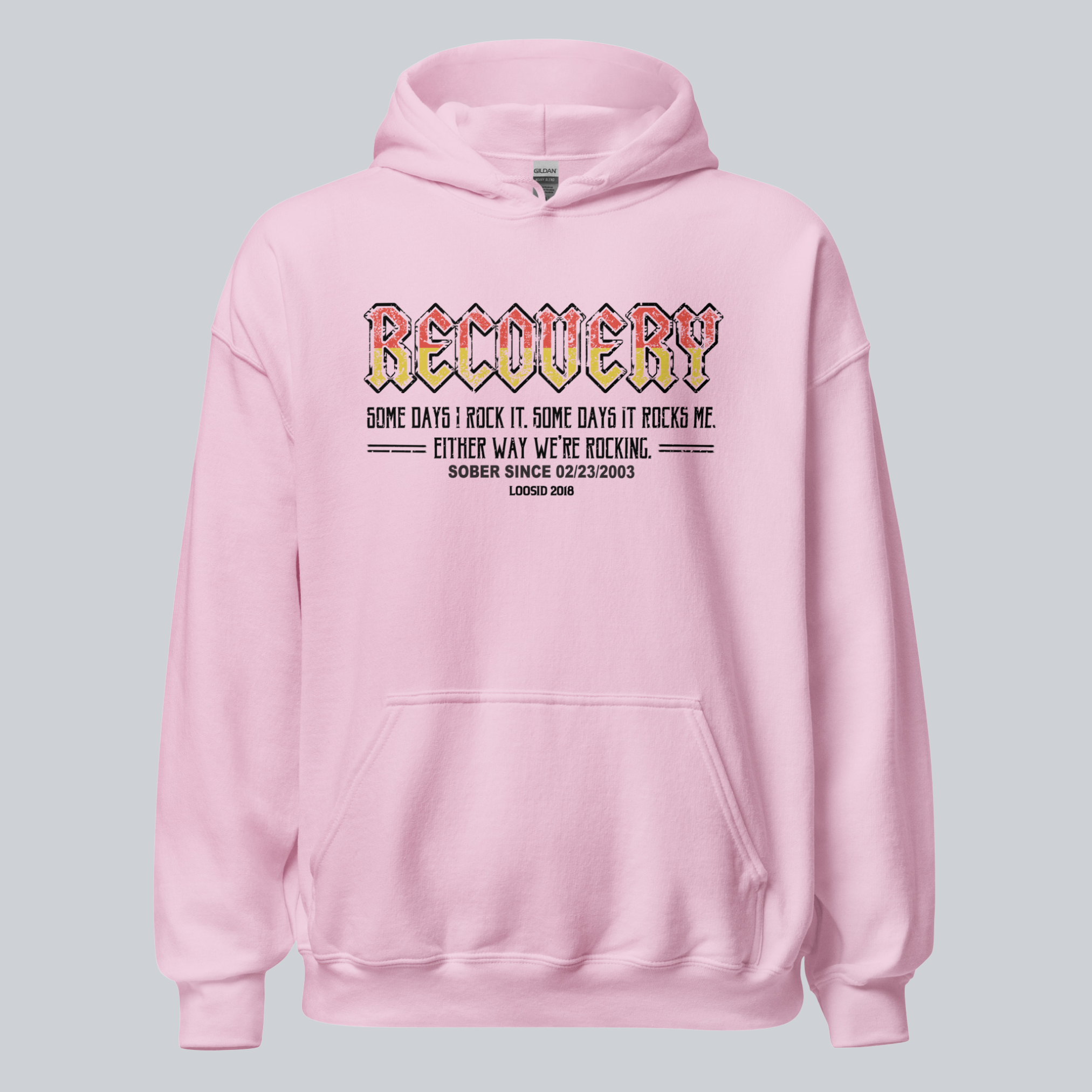 Recovery Hoodie | Women's Recovery Rock Hoodie with Personalized Date