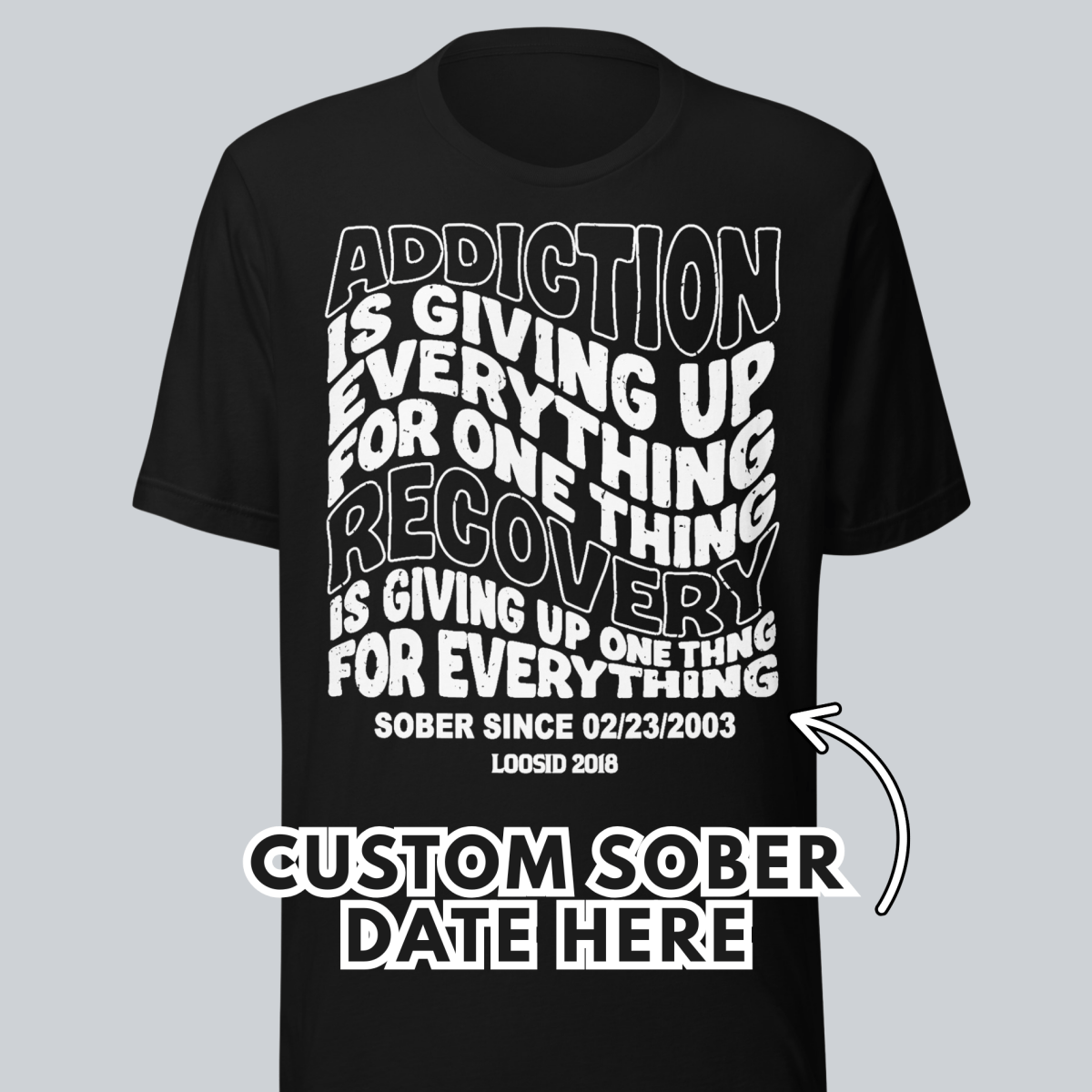 modern Sober T Shirt presentation