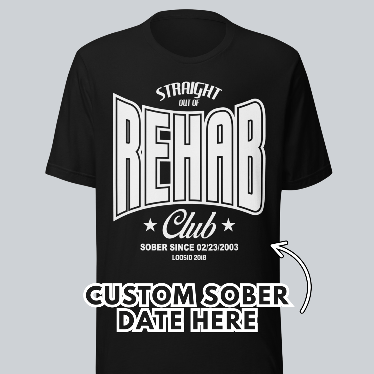 modern Sober T Shirt presentation