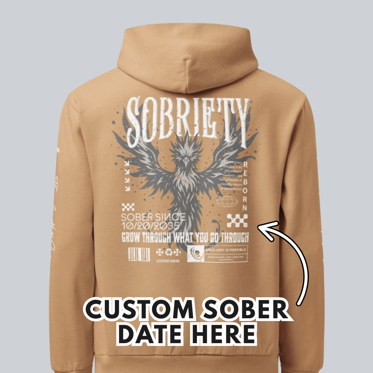 classic sober hoodie collection item