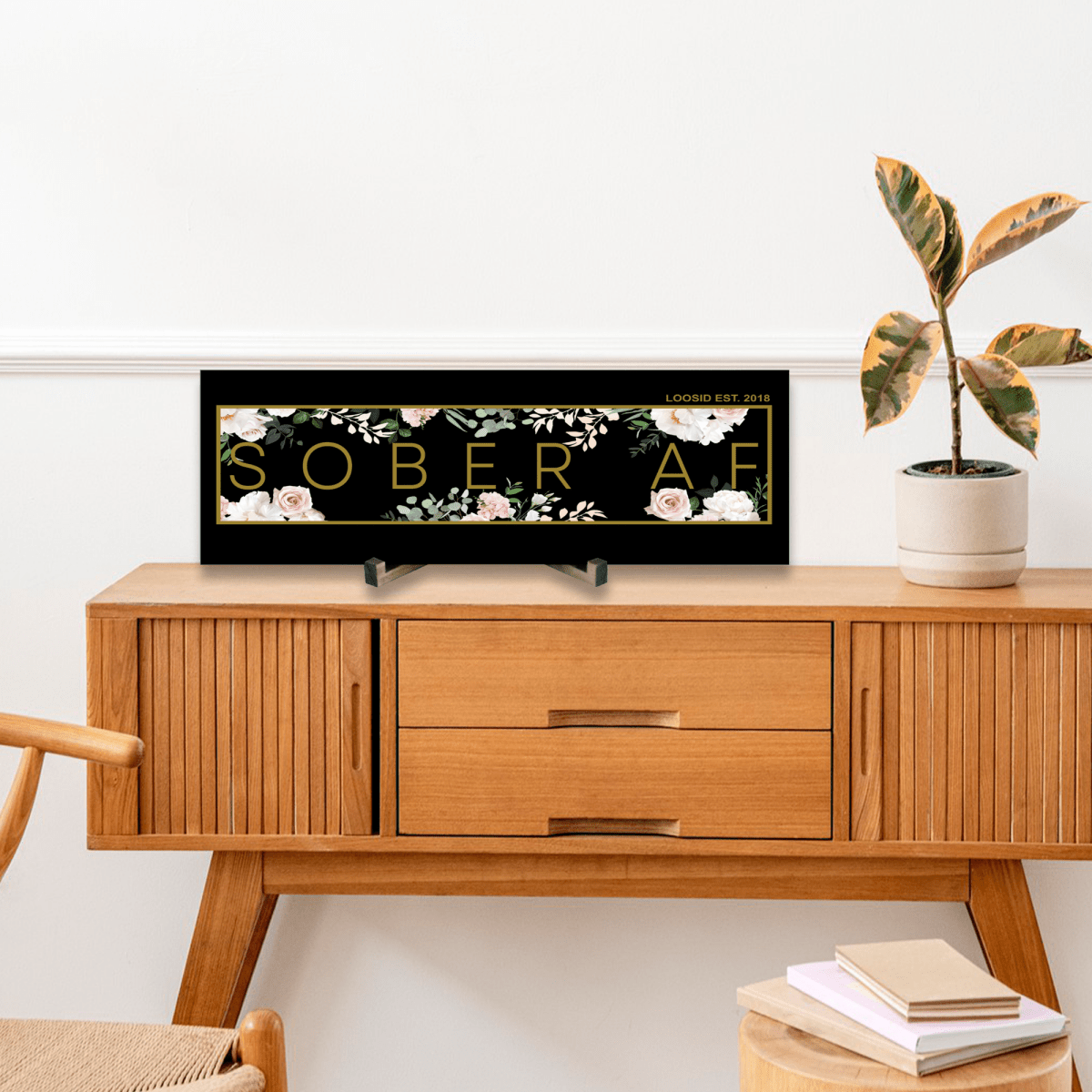 Sober AF Composite Wood Sign