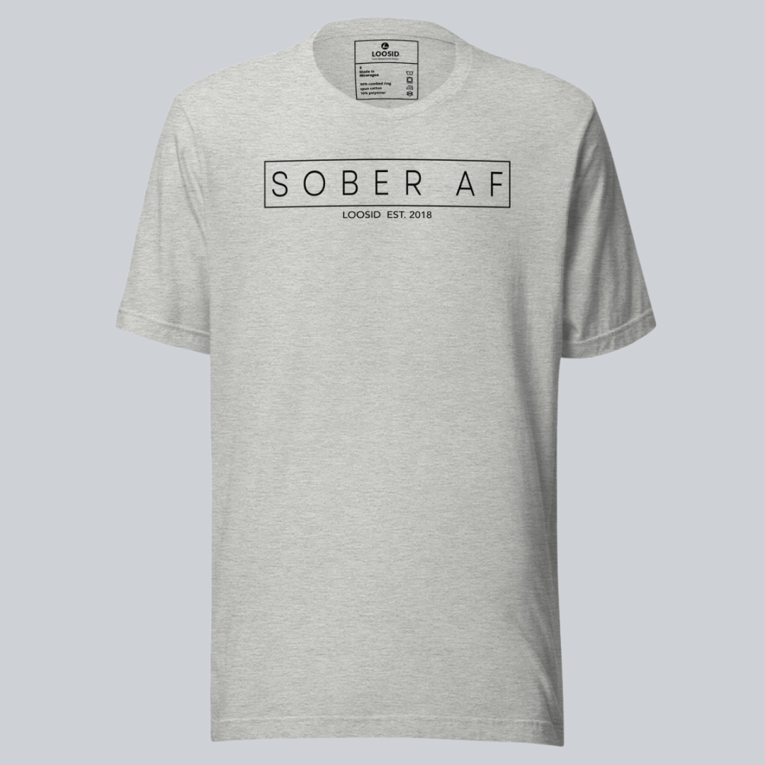 Sober T Shirt | Sober AF Men’s Tee for Strength and Recovery