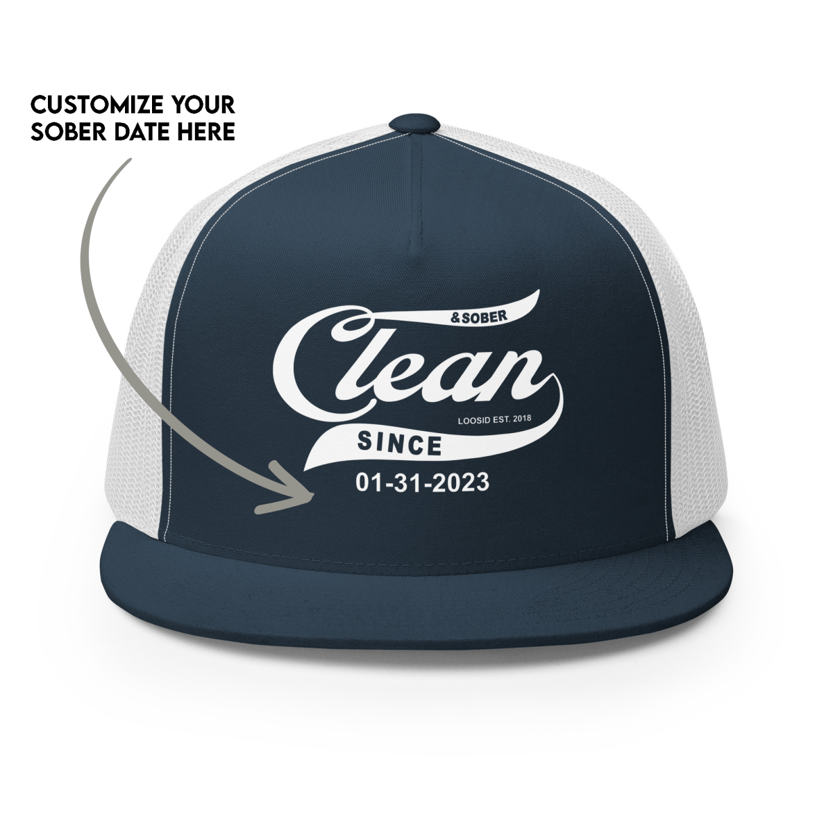 Personalized sober hat made to celebrate recovery milestones