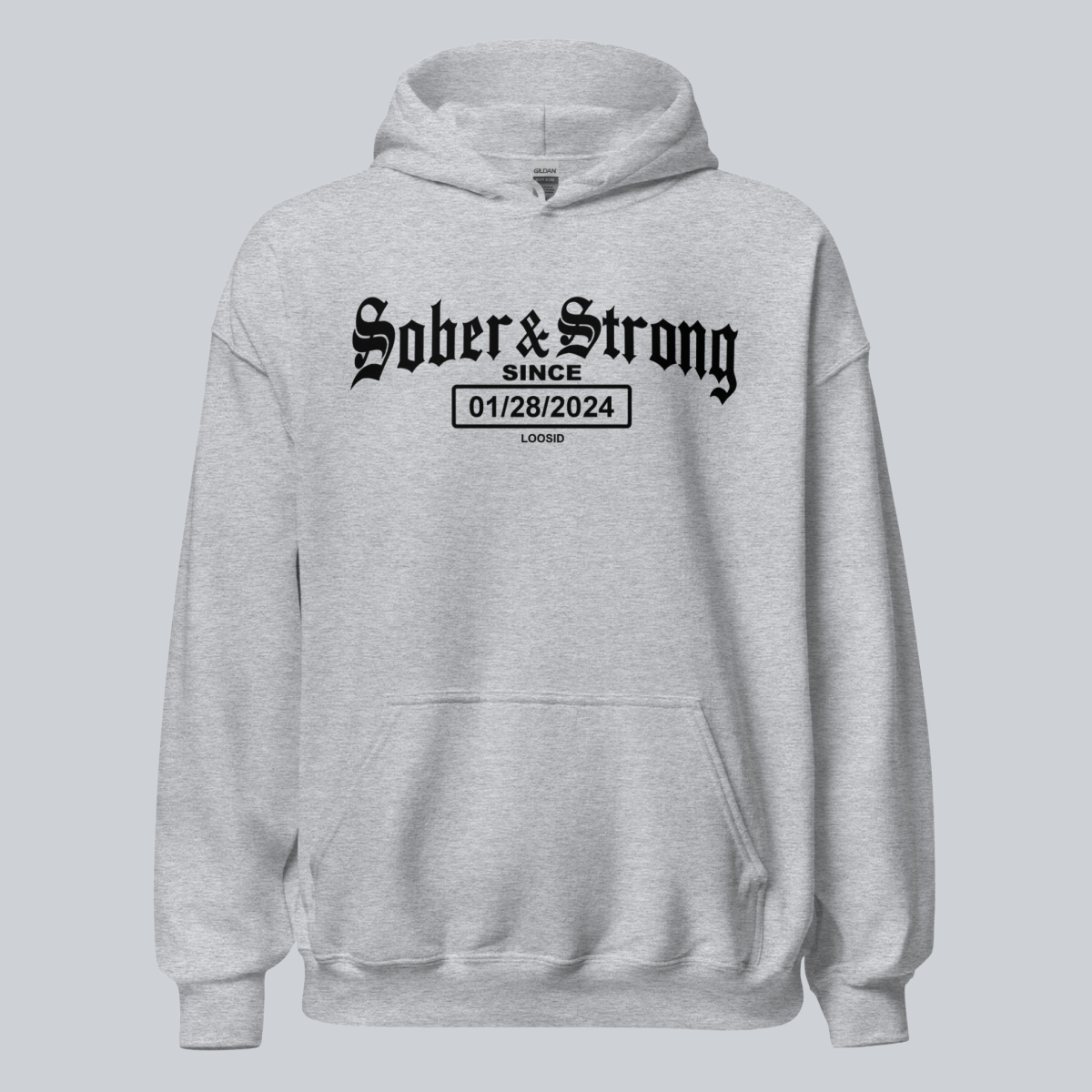 Recovery Hoodie | Women’s Old School Sober Hoodie with Custom Date