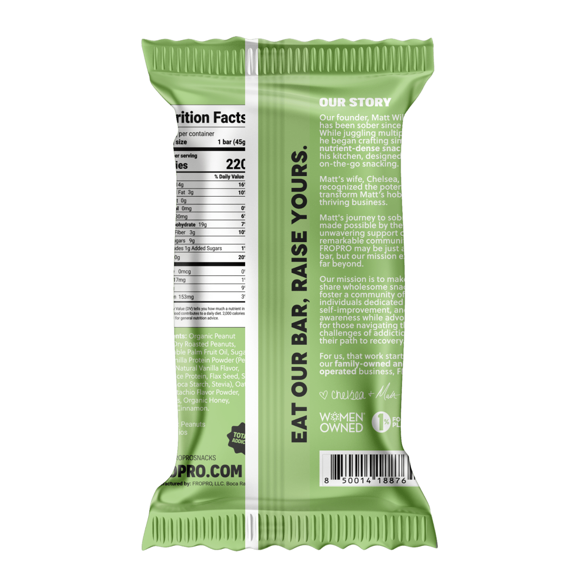 Salted Pistachio Crunch Sobriety Gift flat lay styled image (view 3)