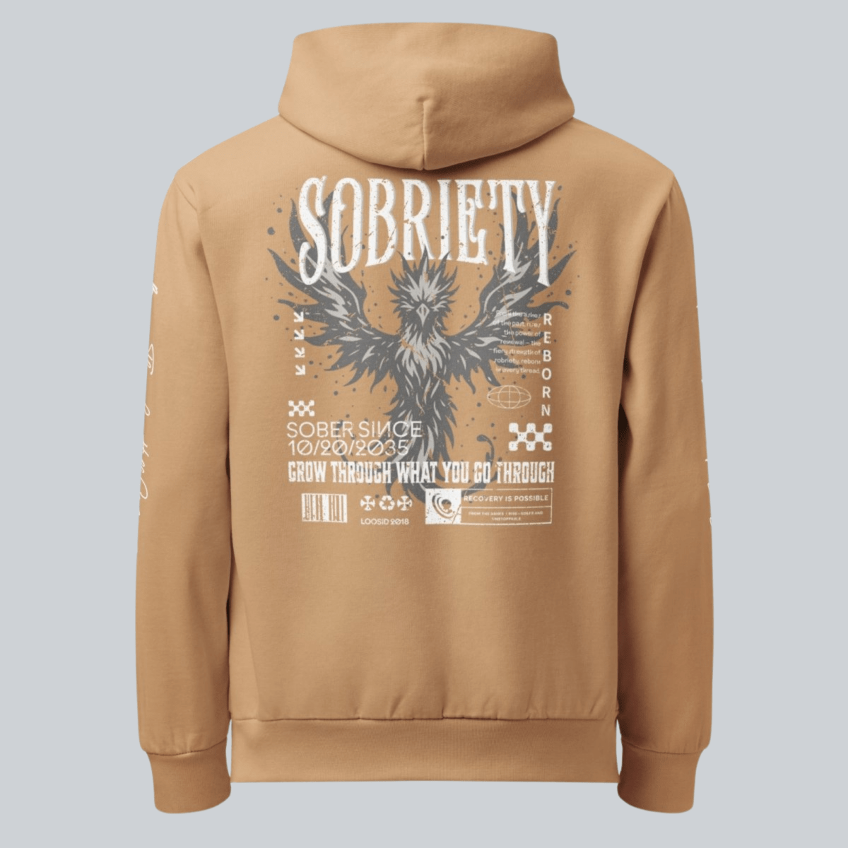 premium sober hoodie garment image
