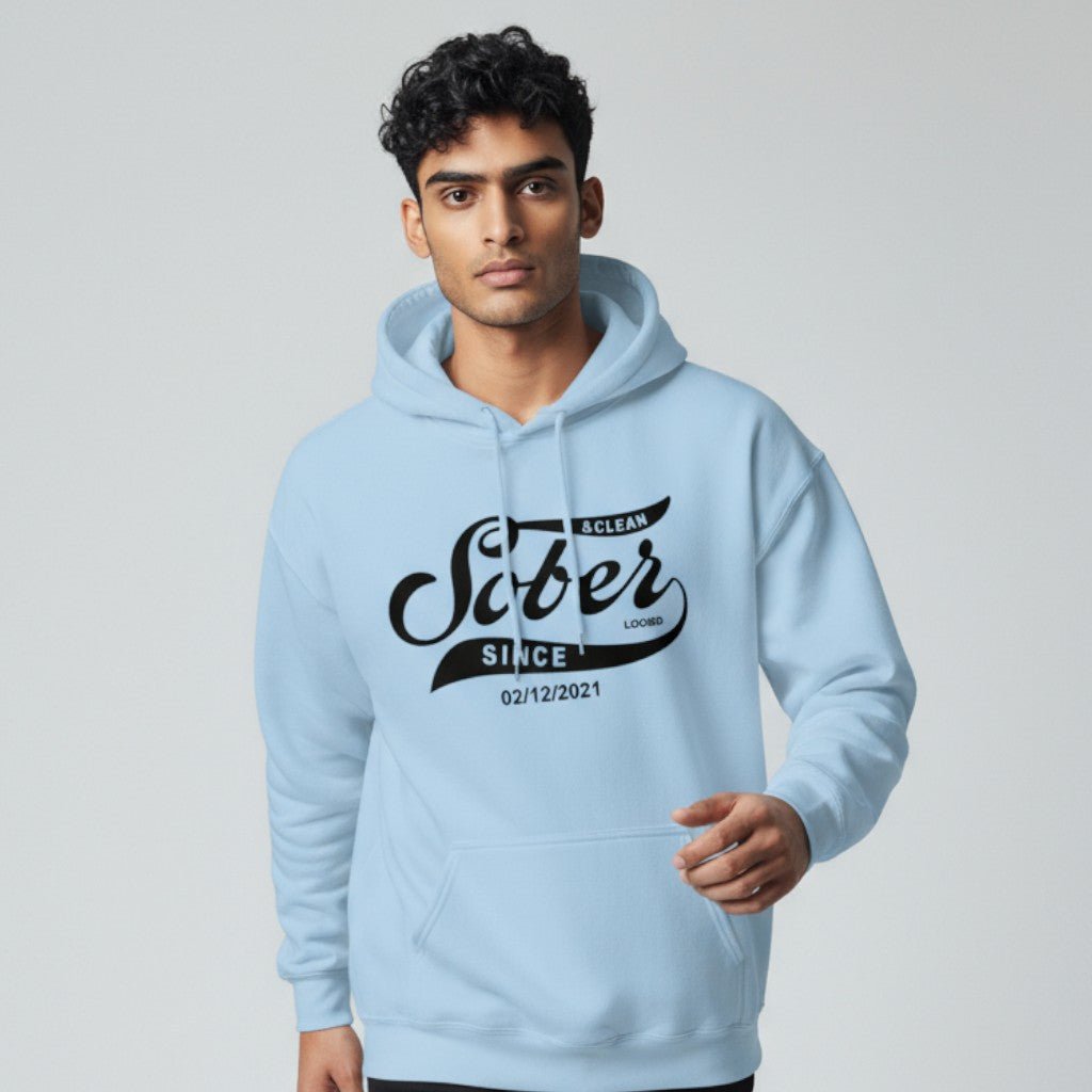 Recovery Hoodie | Sober Since Men's Hoodie with Custom Sobriety Date