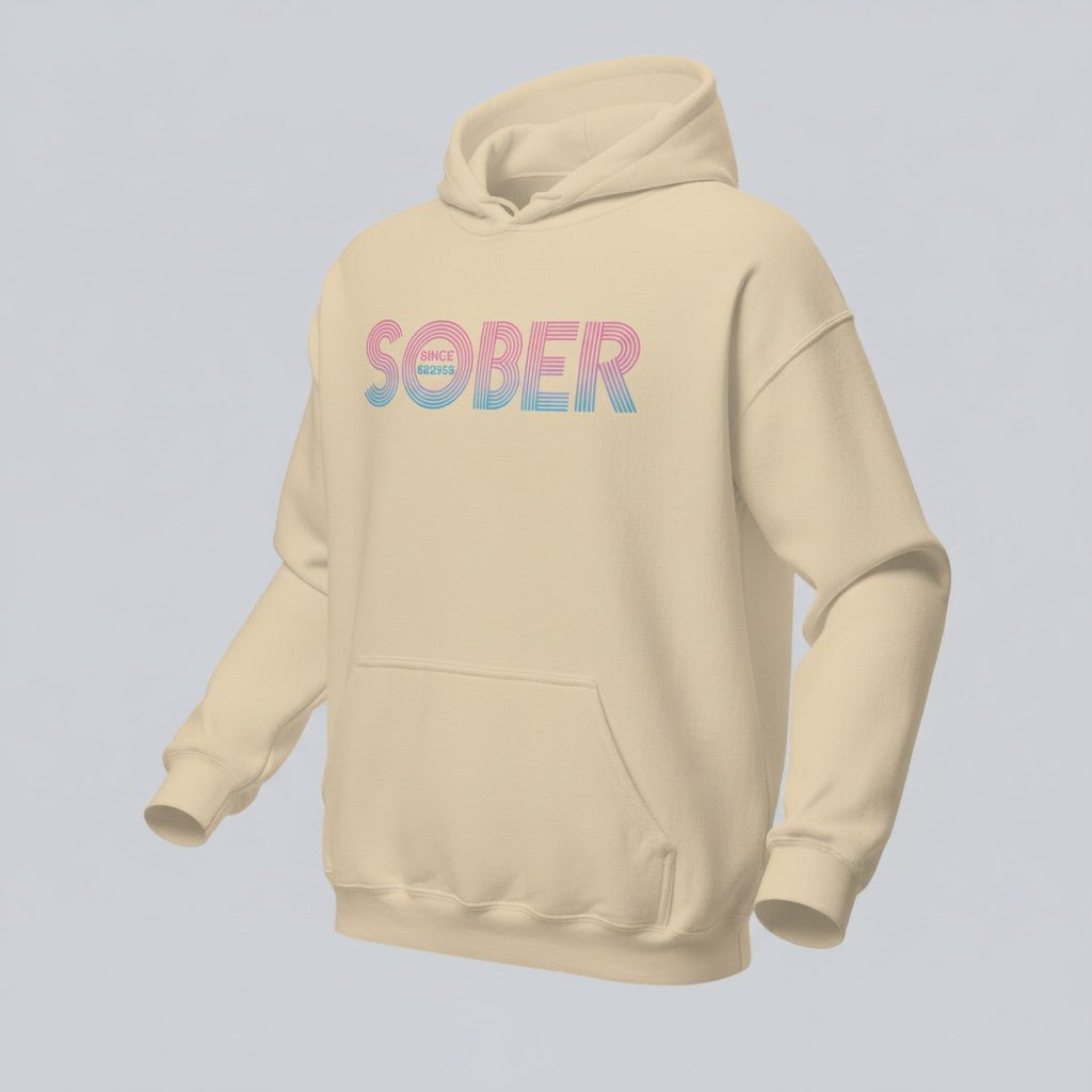 Recovery Hoodie | Retro Sobriety Date Hoodie with Personalized Date