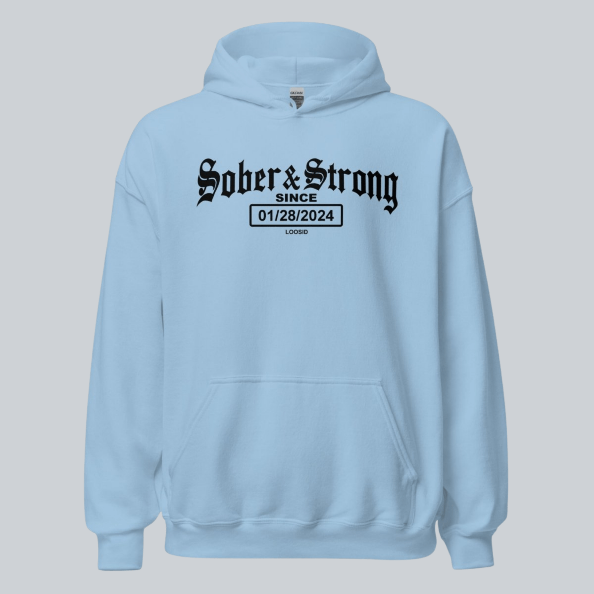 Recovery Hoodie | Women’s Old School Sober Hoodie with Custom Date