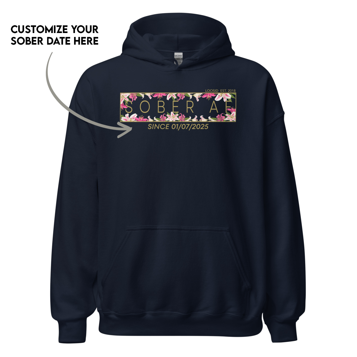 Comfortable recovery hoodie for women in recovery