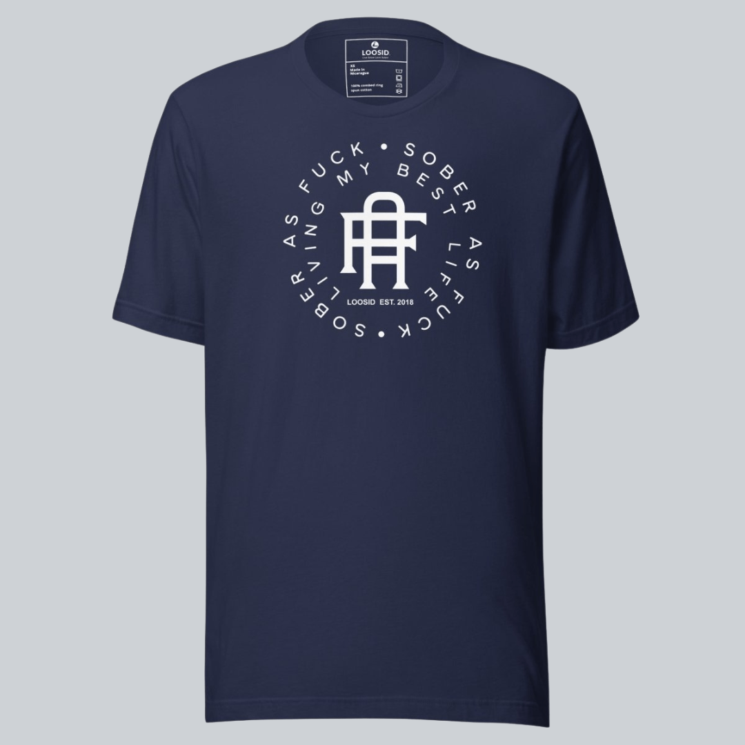 Living My Best Life Sober T Shirt graphic detail (view 4)