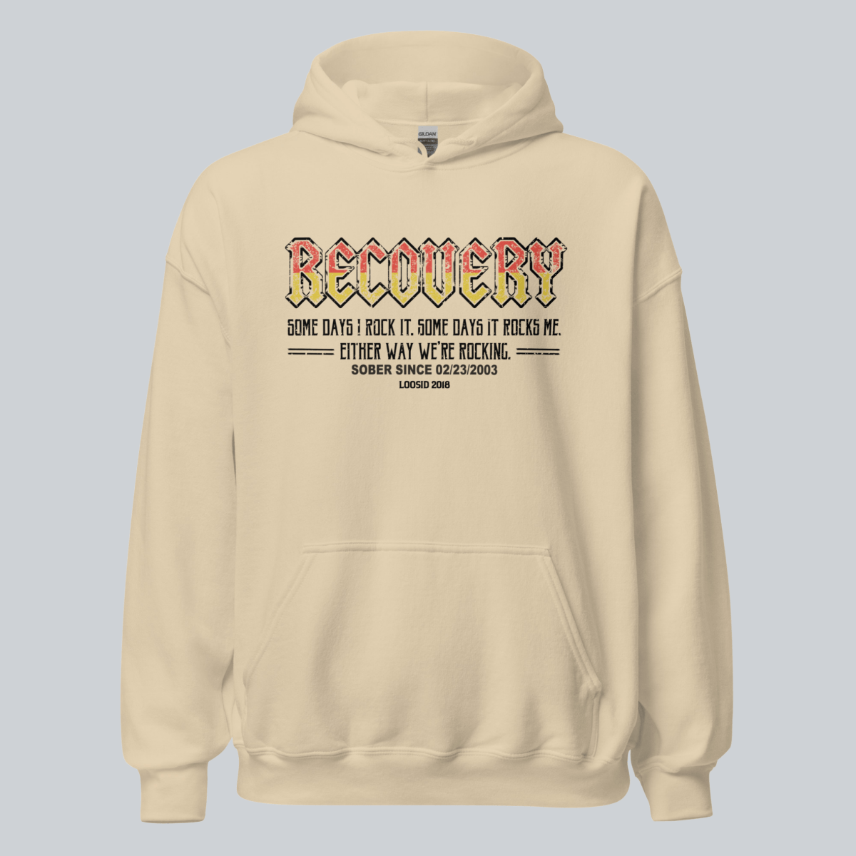 Recovery Hoodie | Women's Recovery Rock Hoodie with Personalized Date