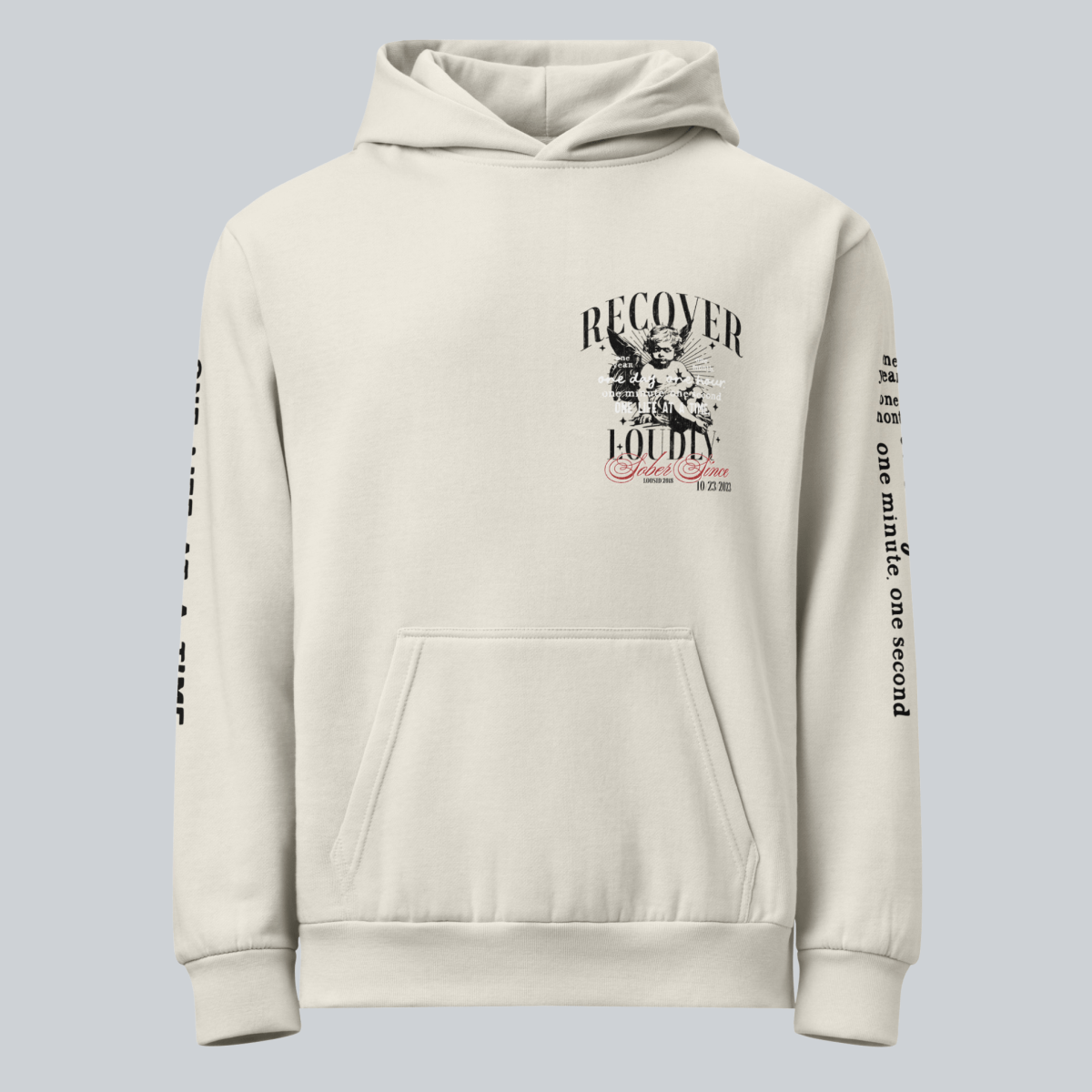 lifestyle sober hoodie product photo