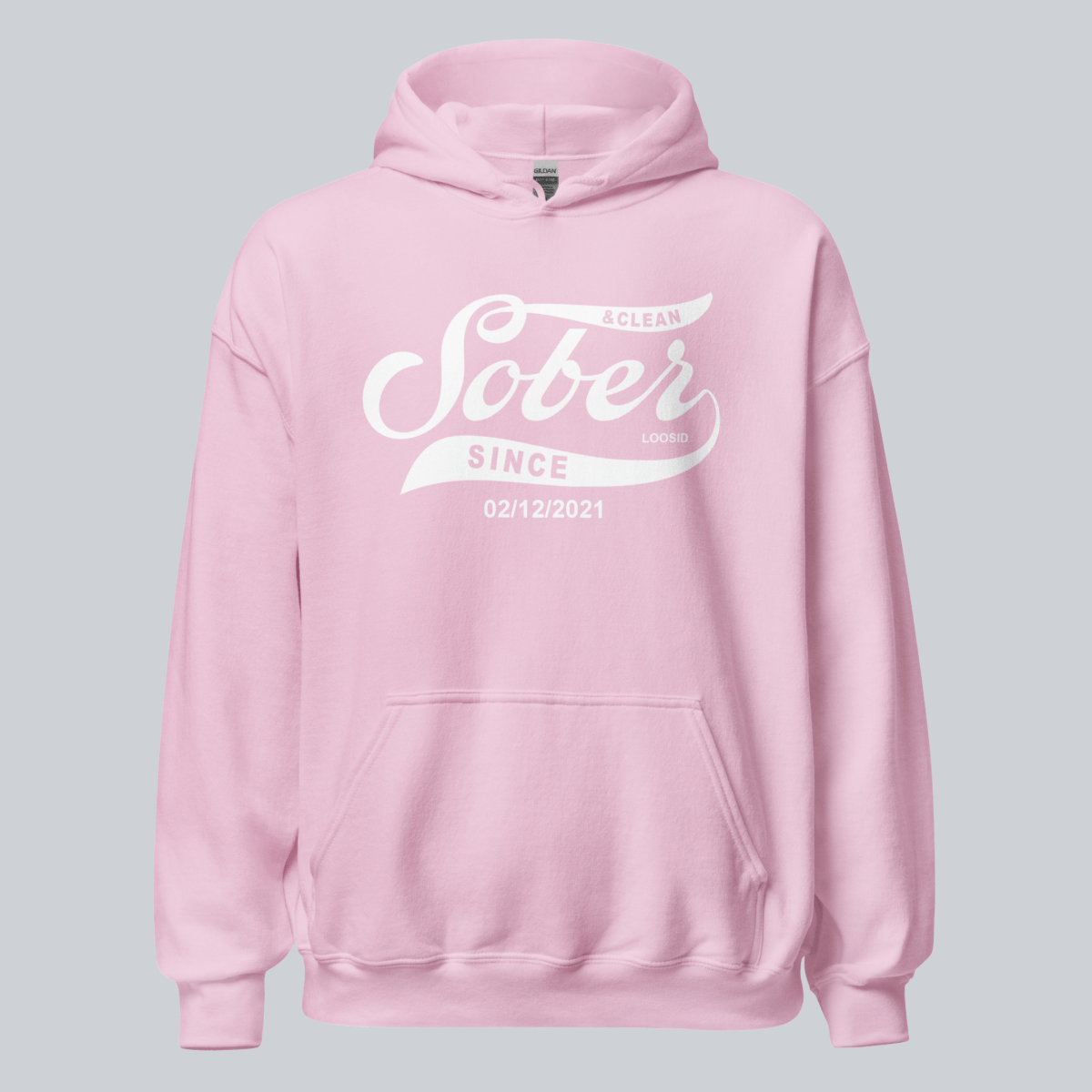 Recovery Hoodie | Women's Sober Since Hoodie with Custom Sober Date
