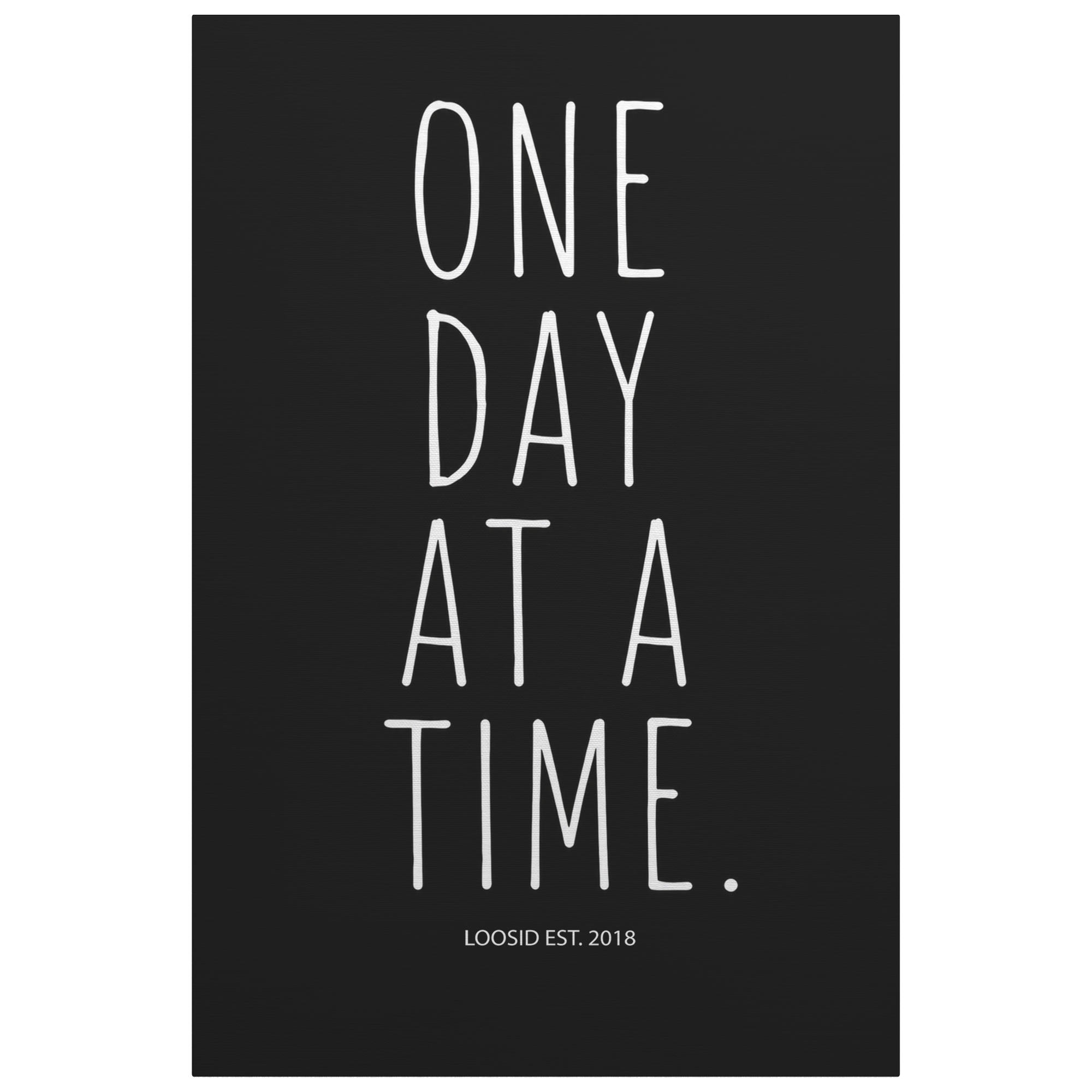 Sobriety Art | One Day At A Time Canvas Wall Art