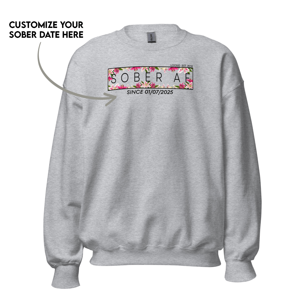 Minimalist recovery hoodie for those honoring their journey