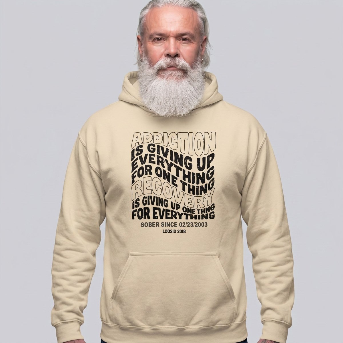 Addiction is Giving up Recovery Hoodie featuring the design (view 21)