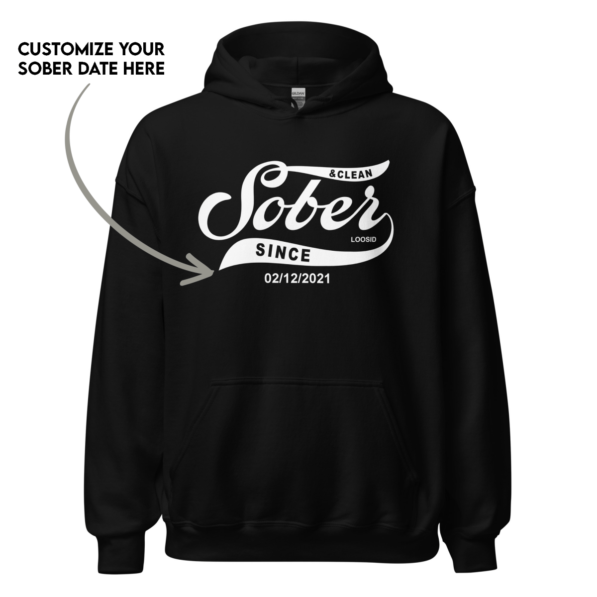 Recovery Hoodie | Sober Since Unisex Hoodie with Custom Sobriety Date