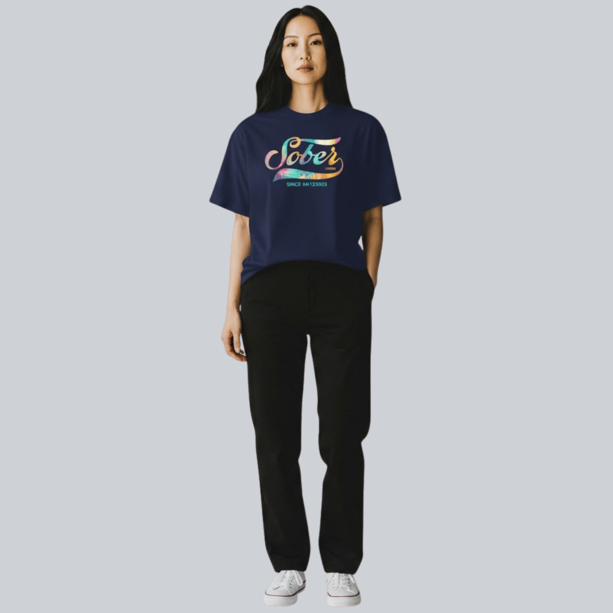 simple sober t shirt recovery clothing