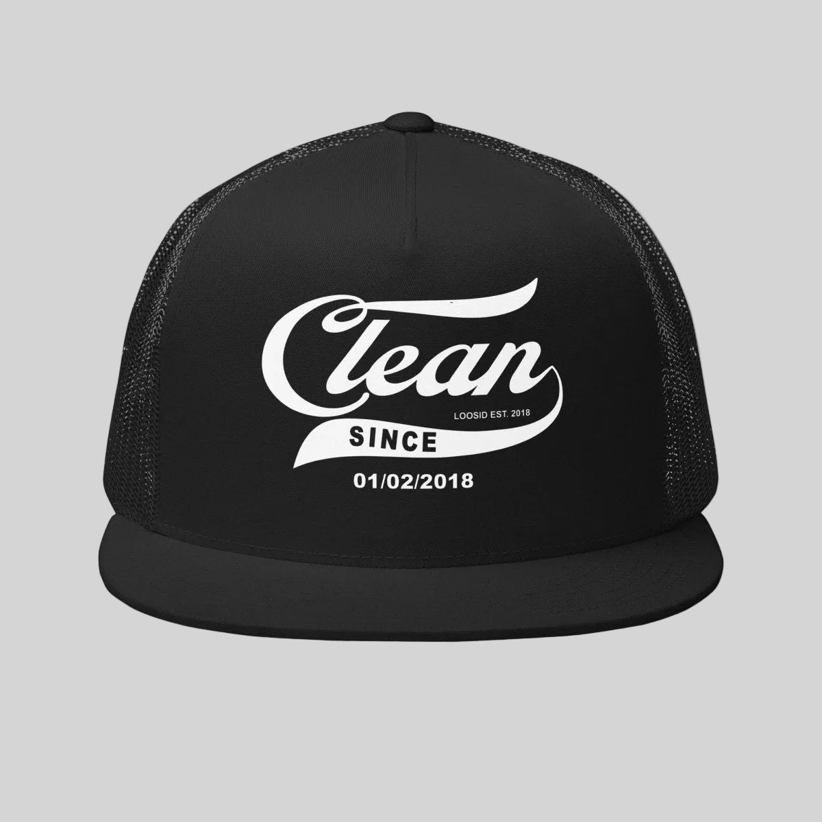 Clean Since Sober Hat flat lay styled image (view 3)