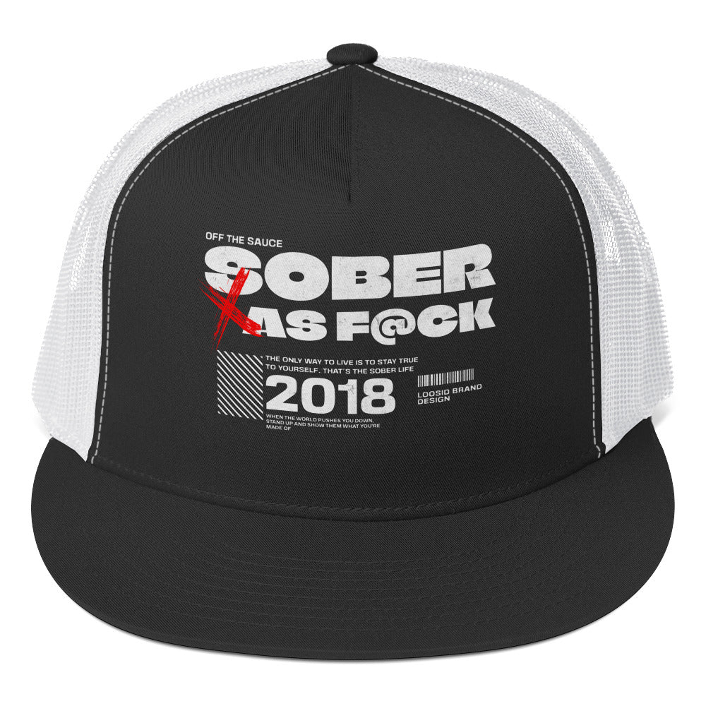 Sober As F ck Trucker Sober Sober Hat lifestyle view (view 5)