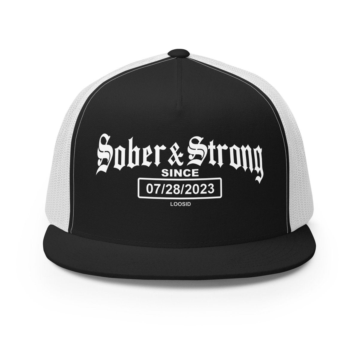 Personalized Snapback Sober Hat close-up view (view 2)
