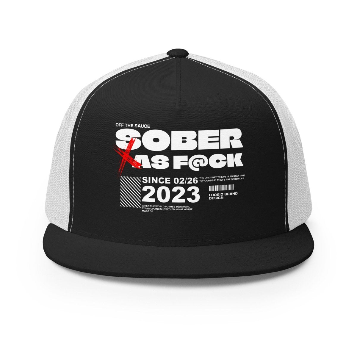 Sober As F*ck Trucker Cap w/ Personalized Sobriety Date