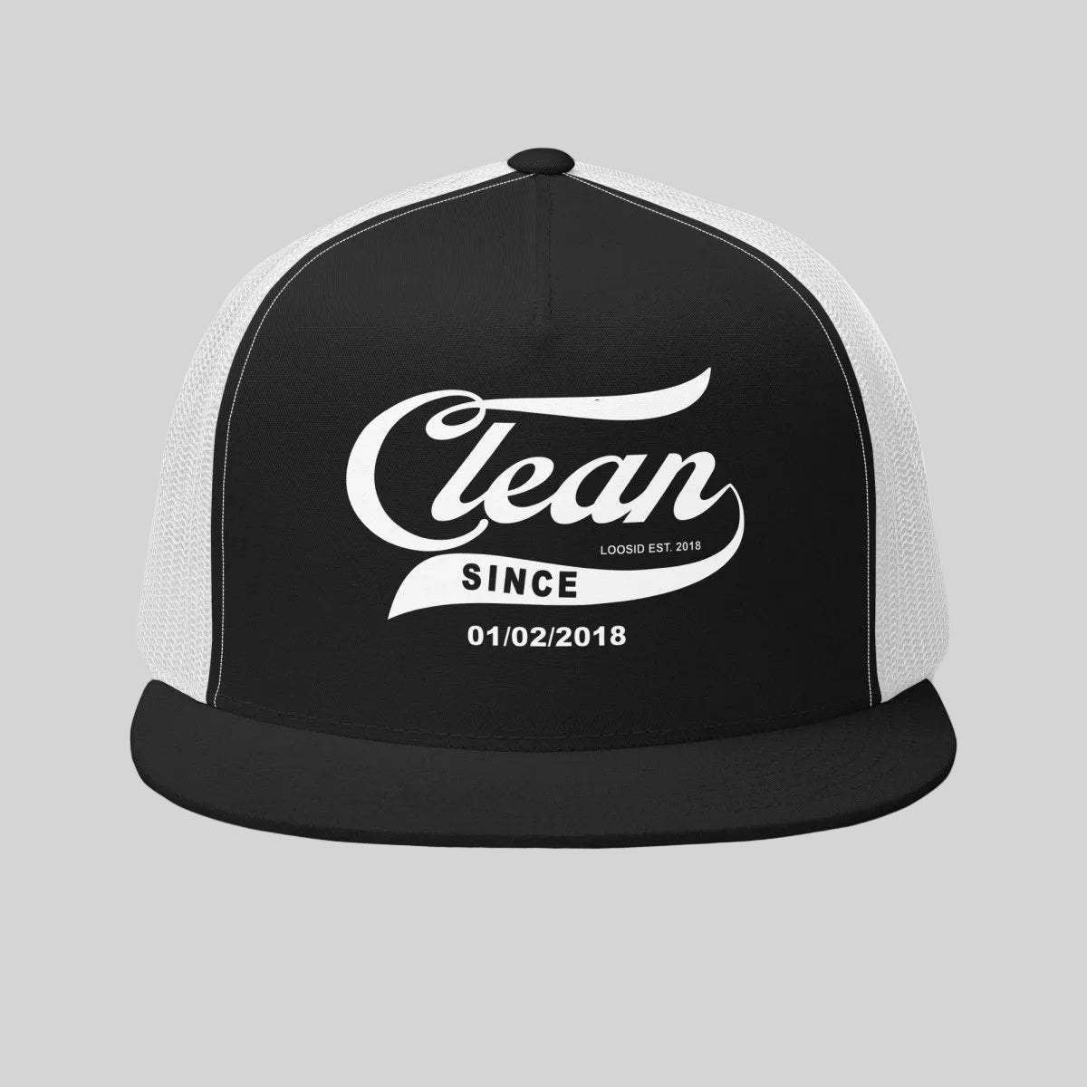 Loosid Clean Since Sober Hat featuring the design